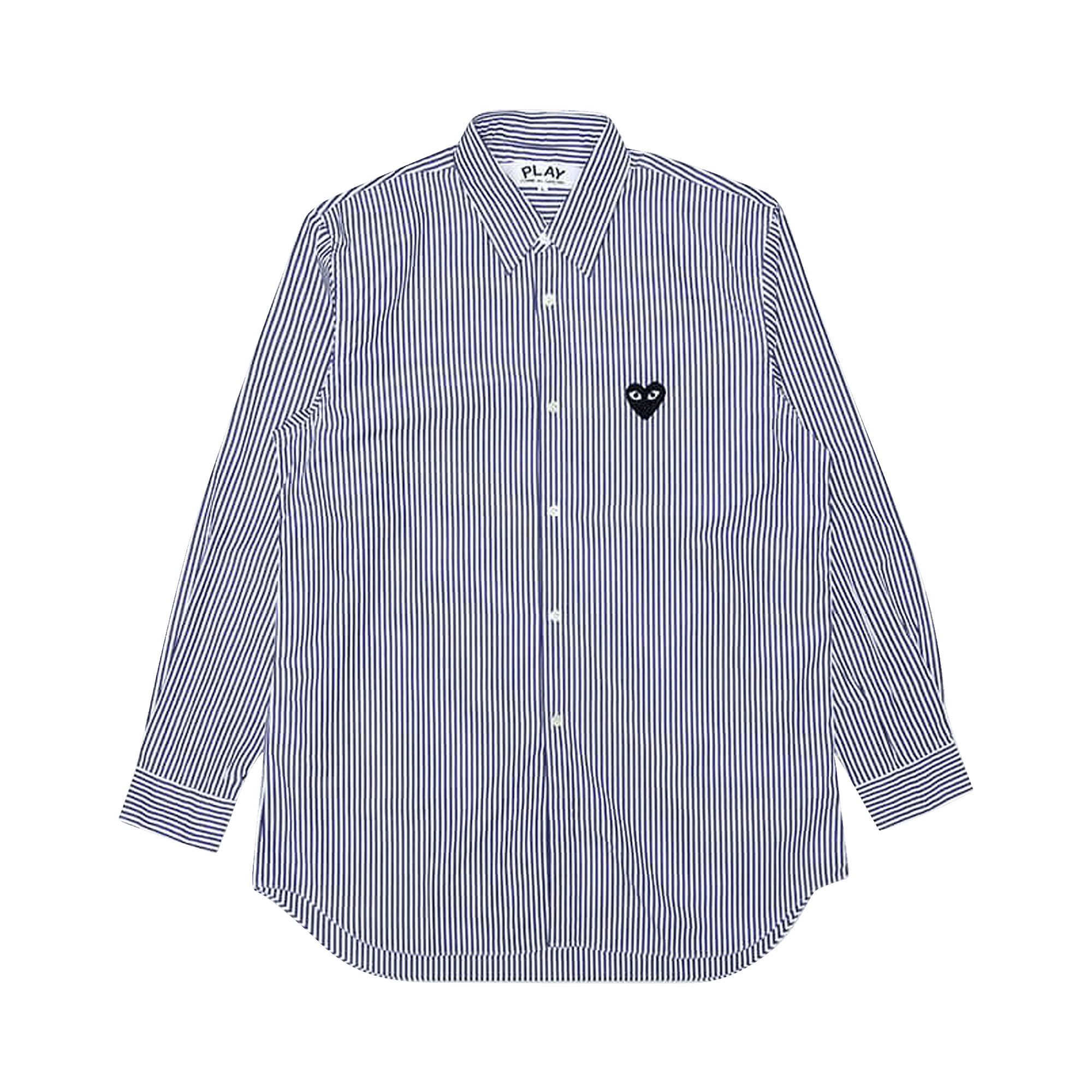Comme des Garçons PLAY Black Emblem Stripe Button Down 'Blue'