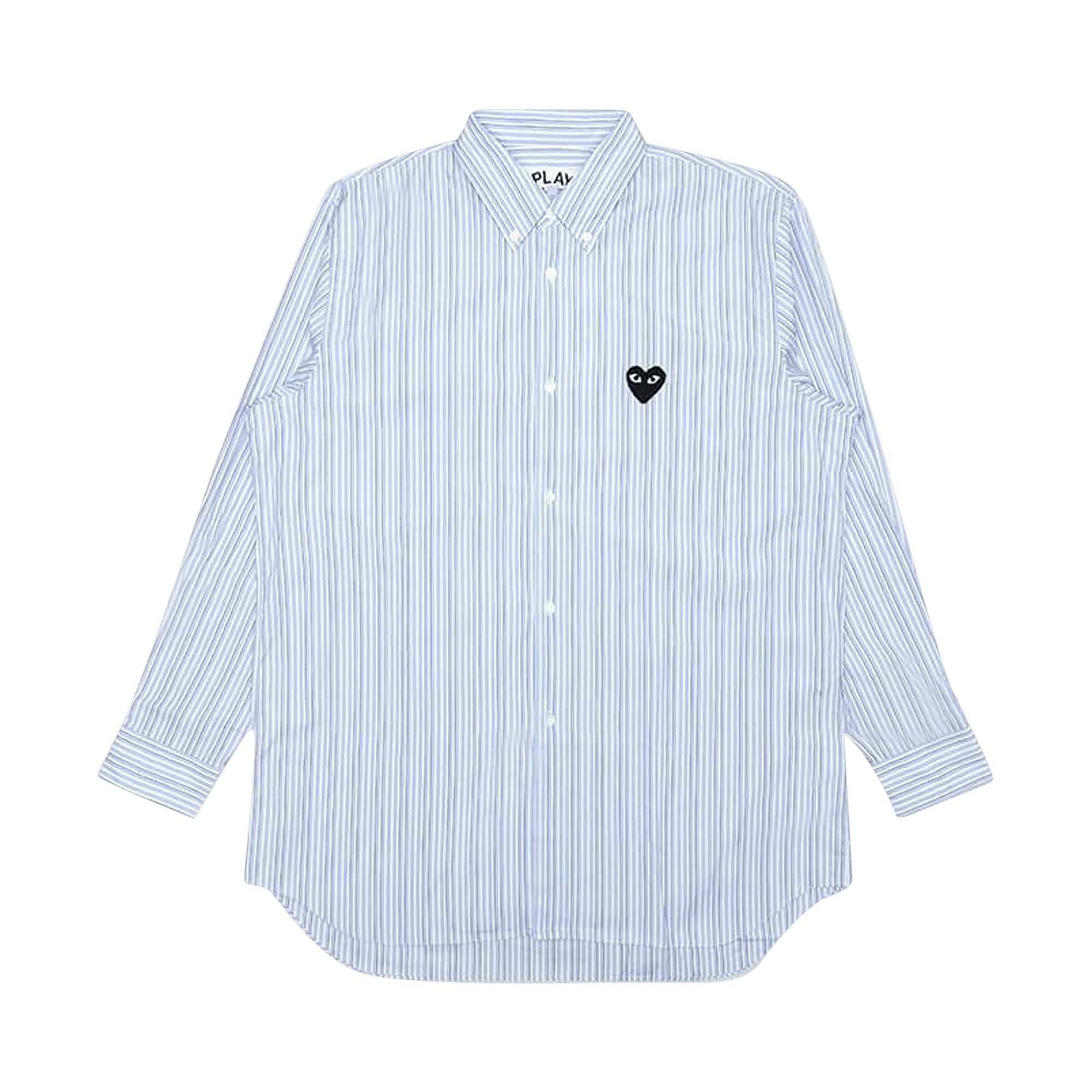 Comme des Garçons PLAY Black Emblem Stripe Button Down 'Blue'
