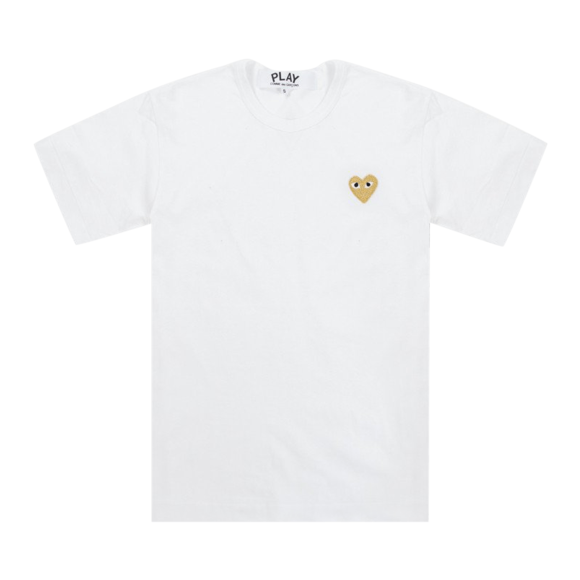 Comme des Garçons PLAY Gold Heart T-Shirt 'White'