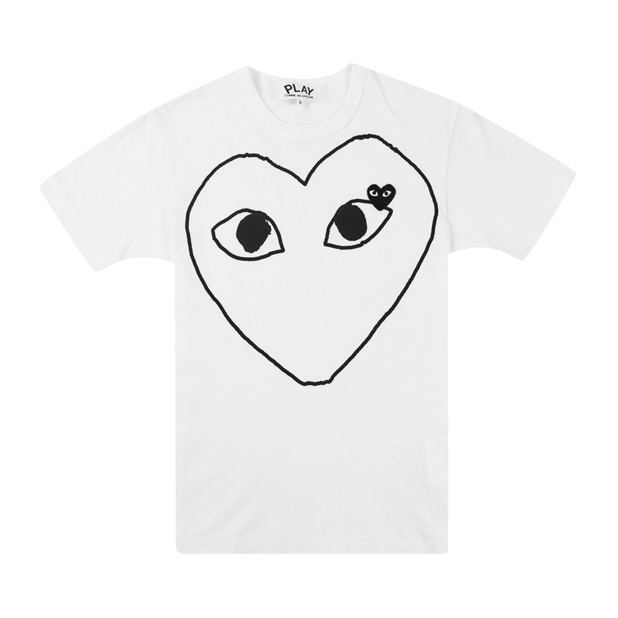 Comme des Garçons PLAY Outline Heart T-Shirt 'White'