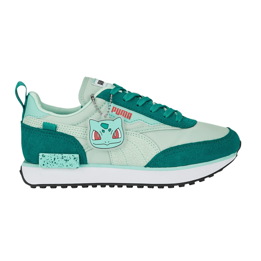 Pre-owned Puma Pokémon X Future Rider Jr 'bulbasaur' In Green