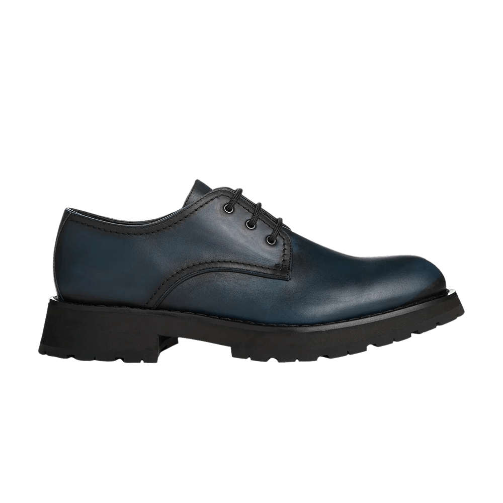 Alexander McQueen Burnished Derby Flat 'Anthracite'