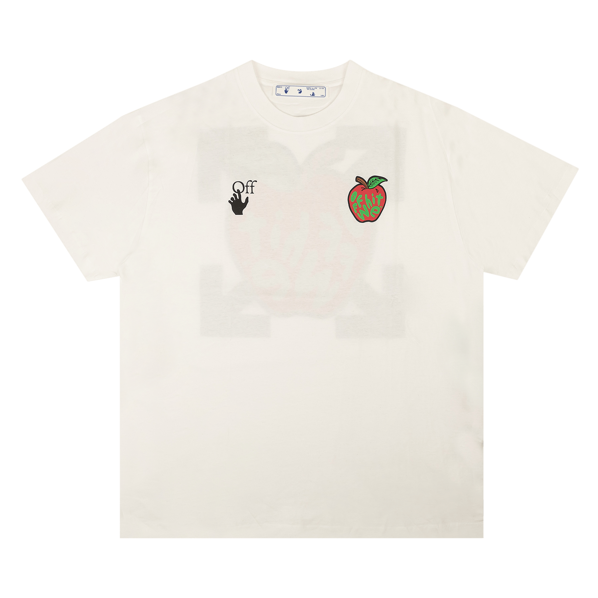 Pre-owned Off-white Apple Over Tee 'white/red'