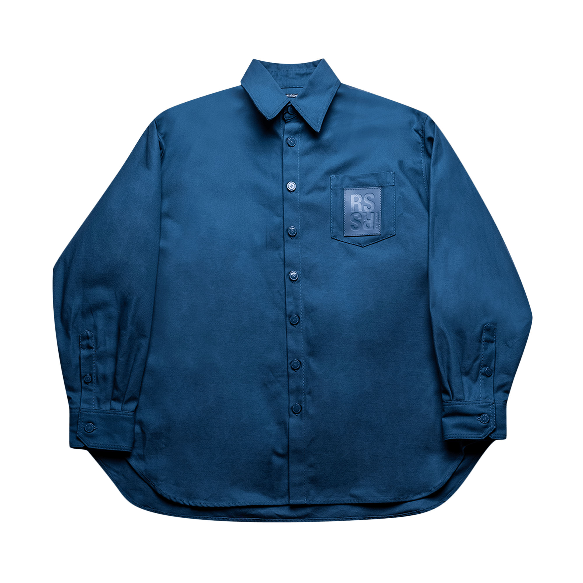 Pre-owned Raf Simons Oversized Rs Shirt 'blue'