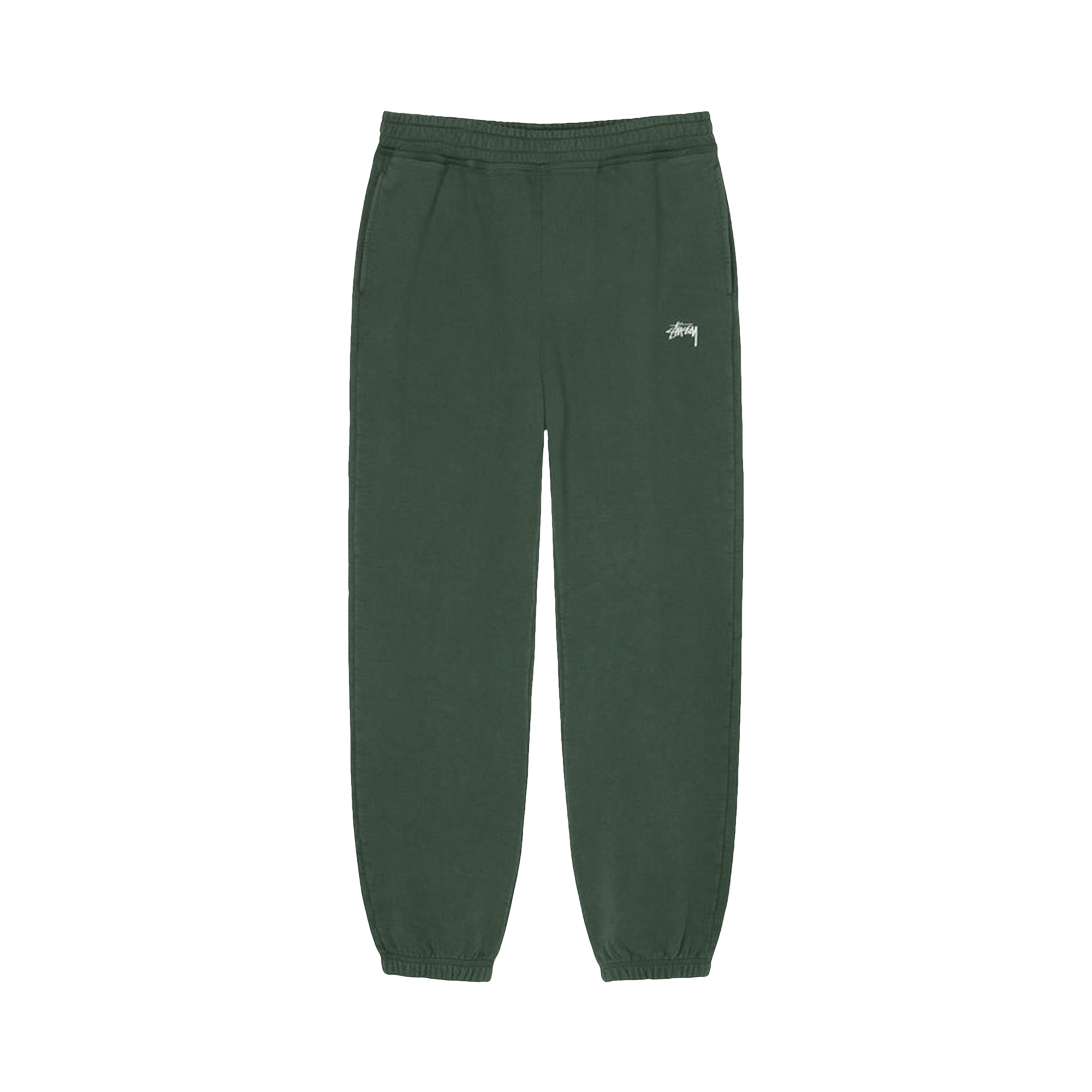 Pre-owned Stussy Stock Logo Pant 'forest' In Green