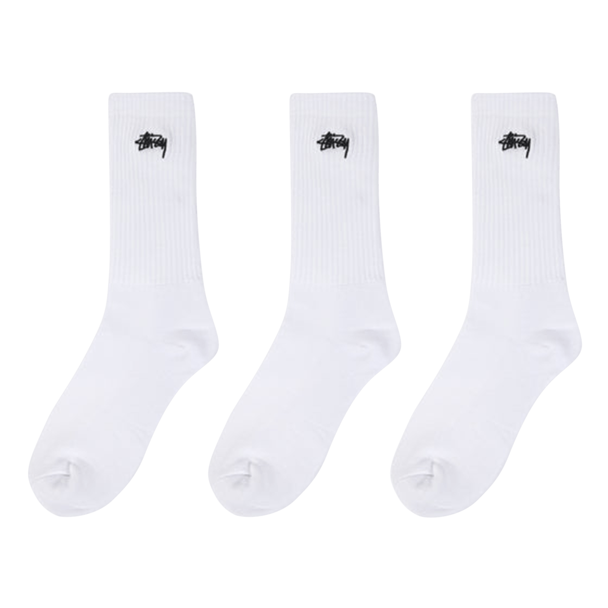 Stussy Stock Crew Pack (3 Pack) 'White'