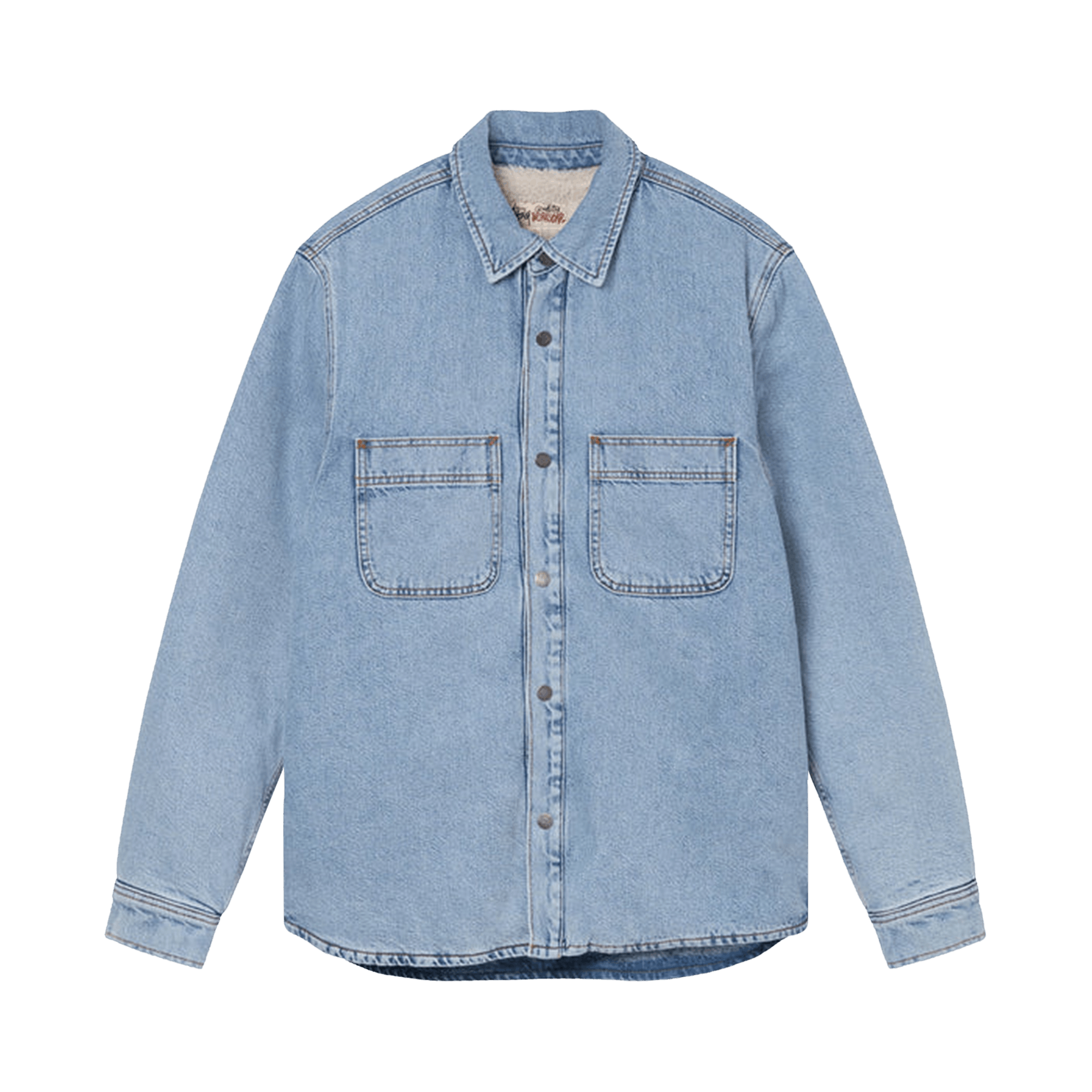 Stussy Sherpa Lined Denim Shirt 'Light Denim'
