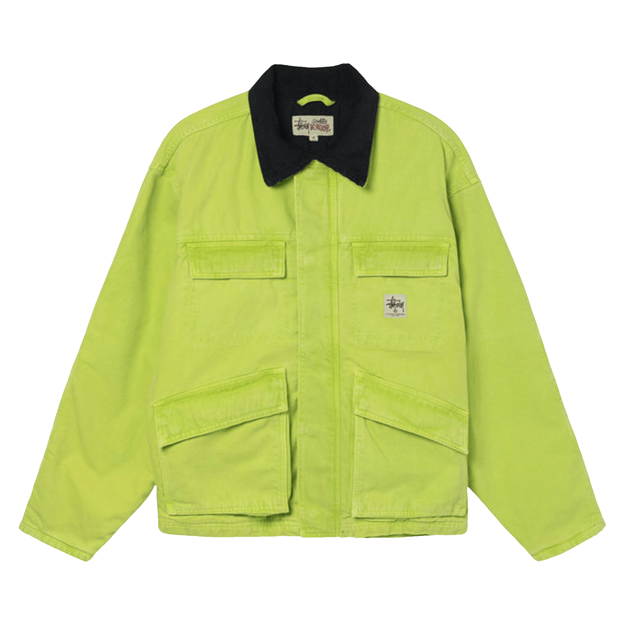 Stussy Washed Canvas Shop Jacket 'Lime'