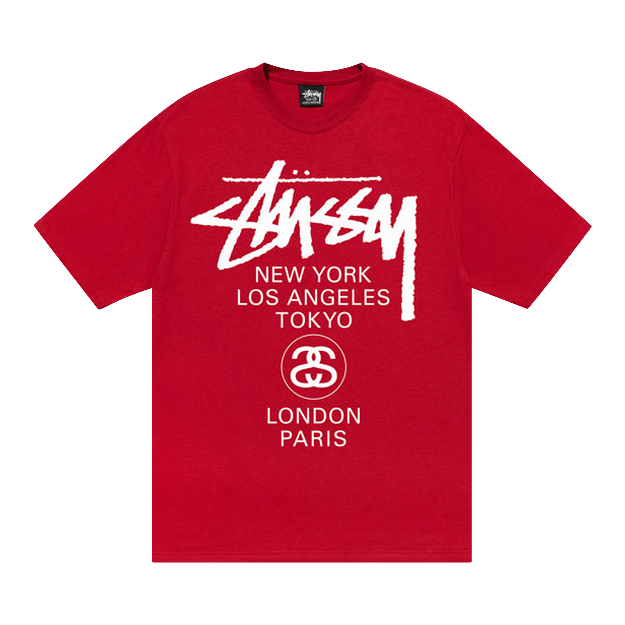 Stussy World Tour Tee 'Dark Red'