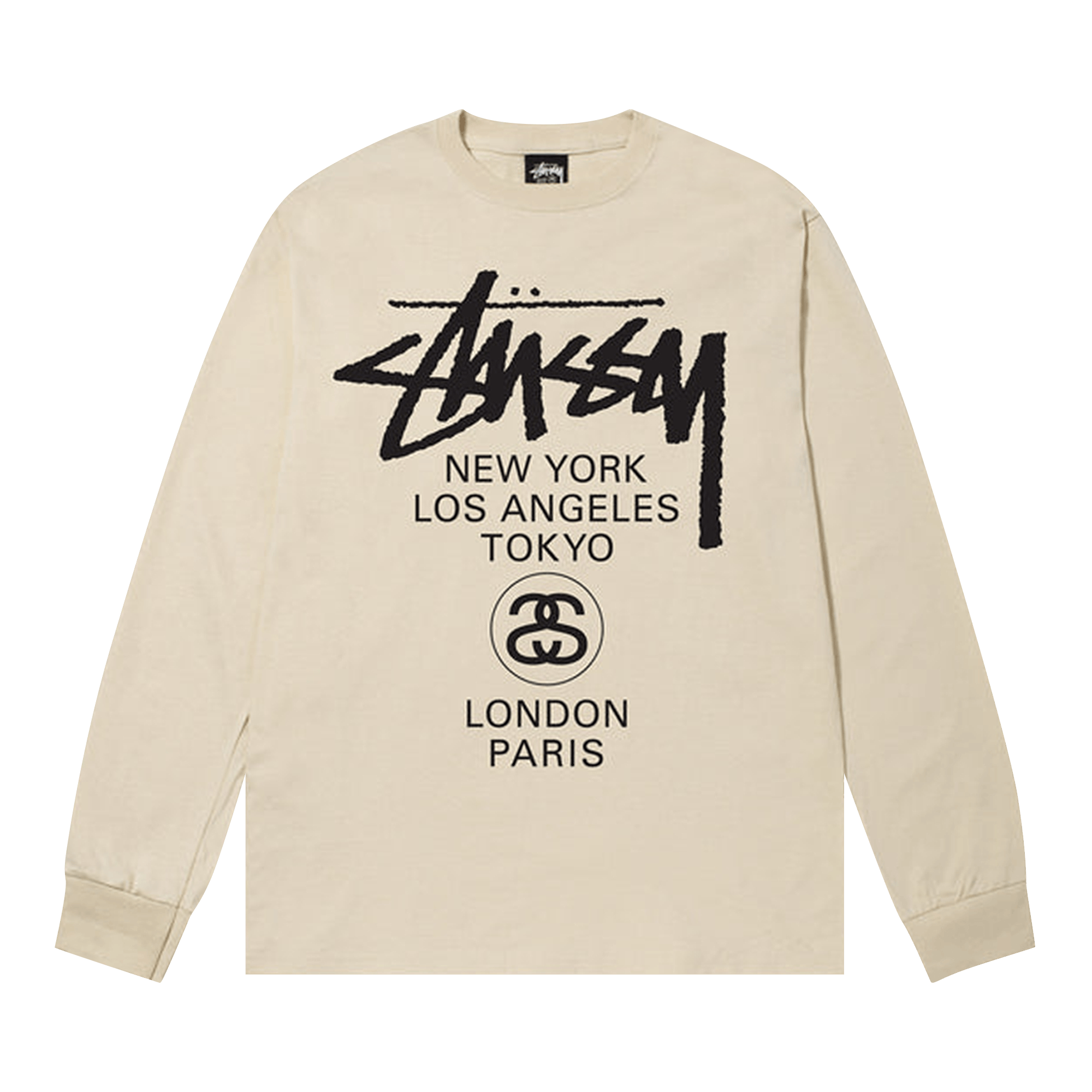 Stussy World Tour Long-Sleeve Tee 'Putty'