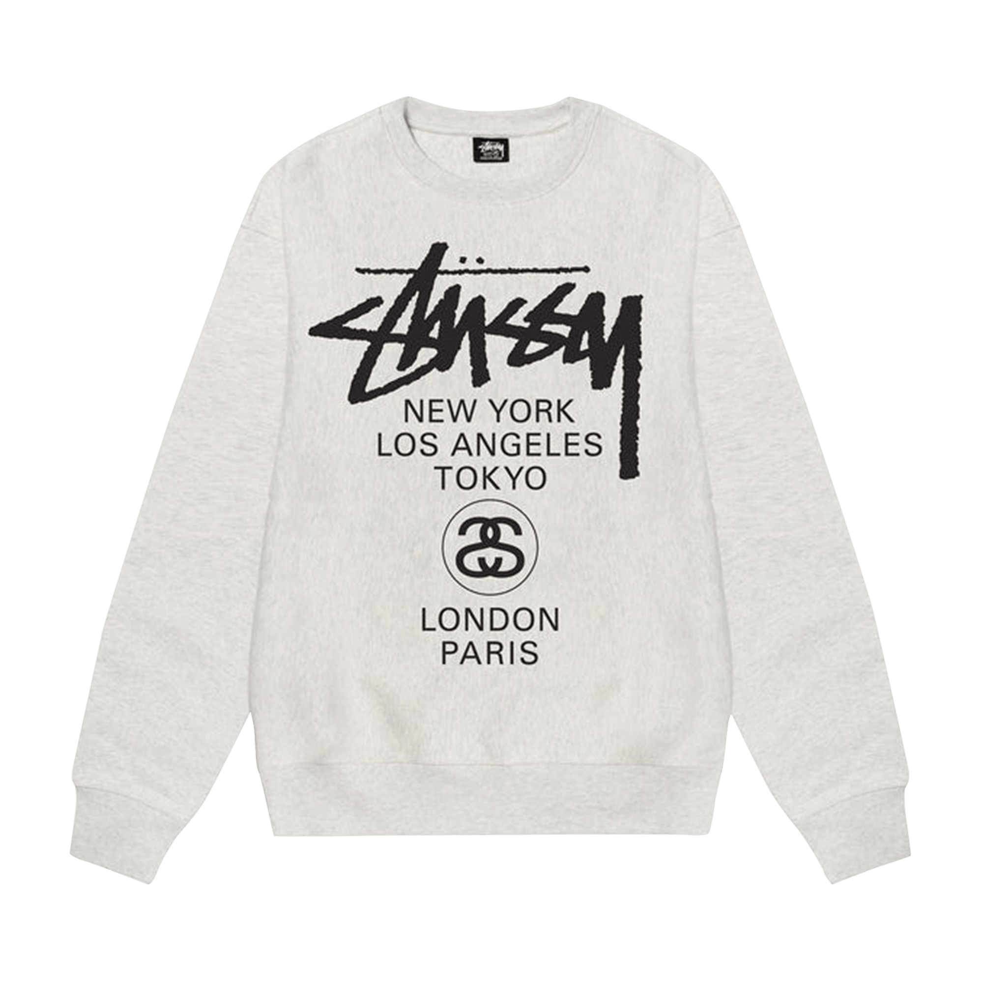 Stussy World Tour Crew 'Ash Heather'