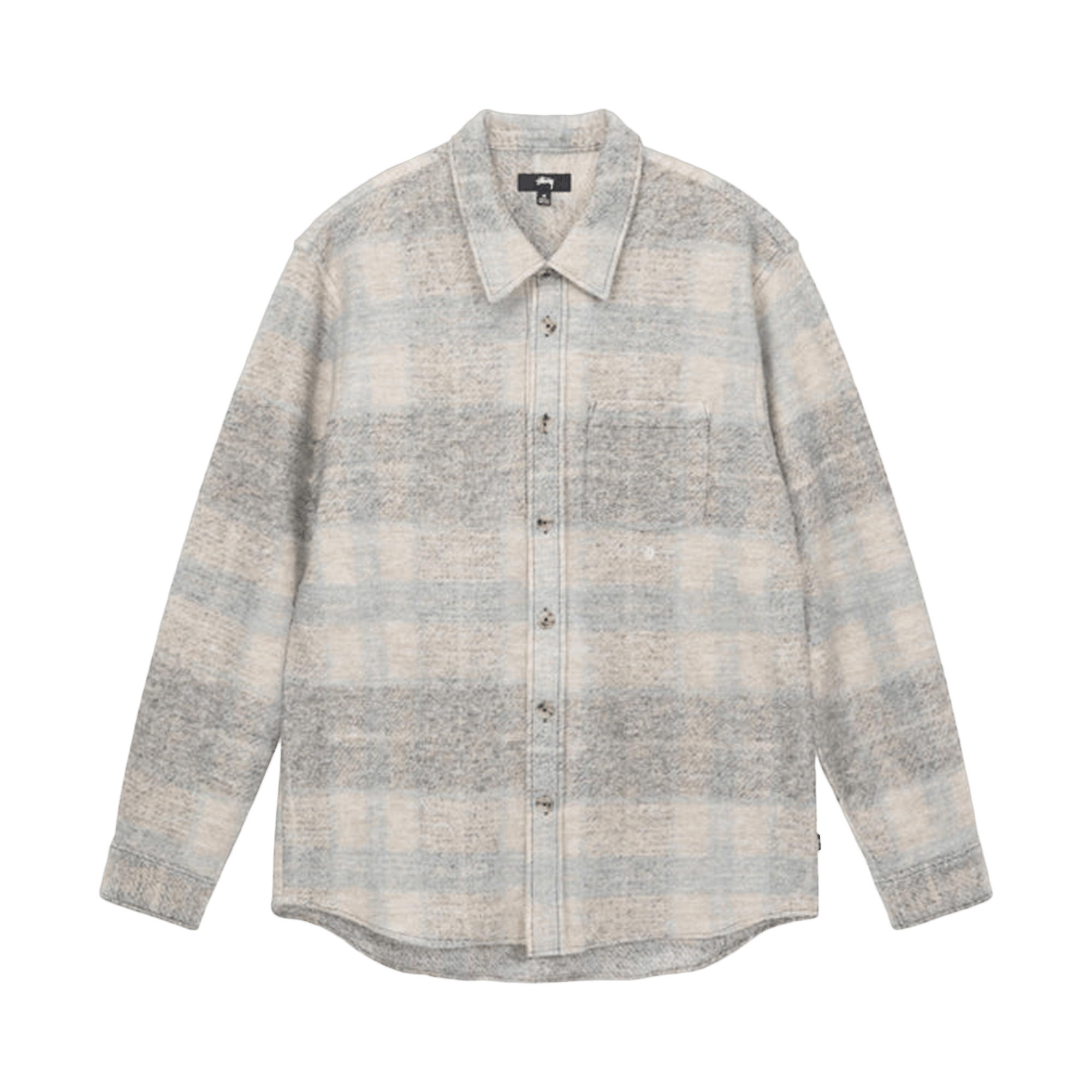 Stussy Plaid Knit Shirt 'Grey'