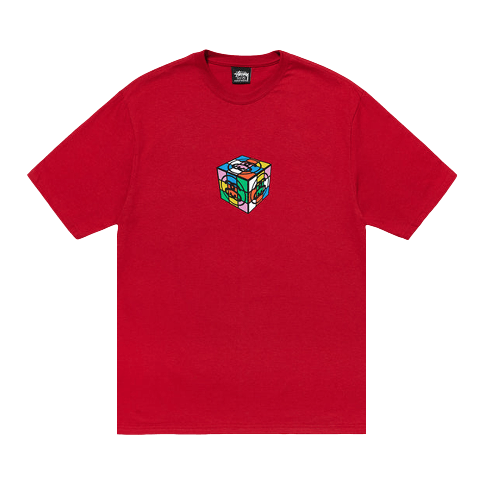 Stussy Cube Tee 'Dark Red'
