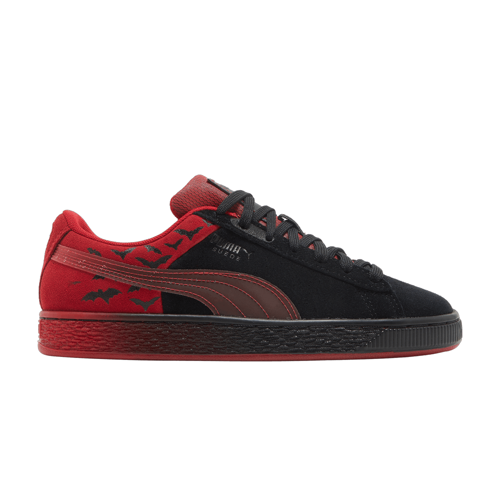 Pre-owned Puma Batman X Suede Classic Big Kid 'black Barbados Cherry' In Red