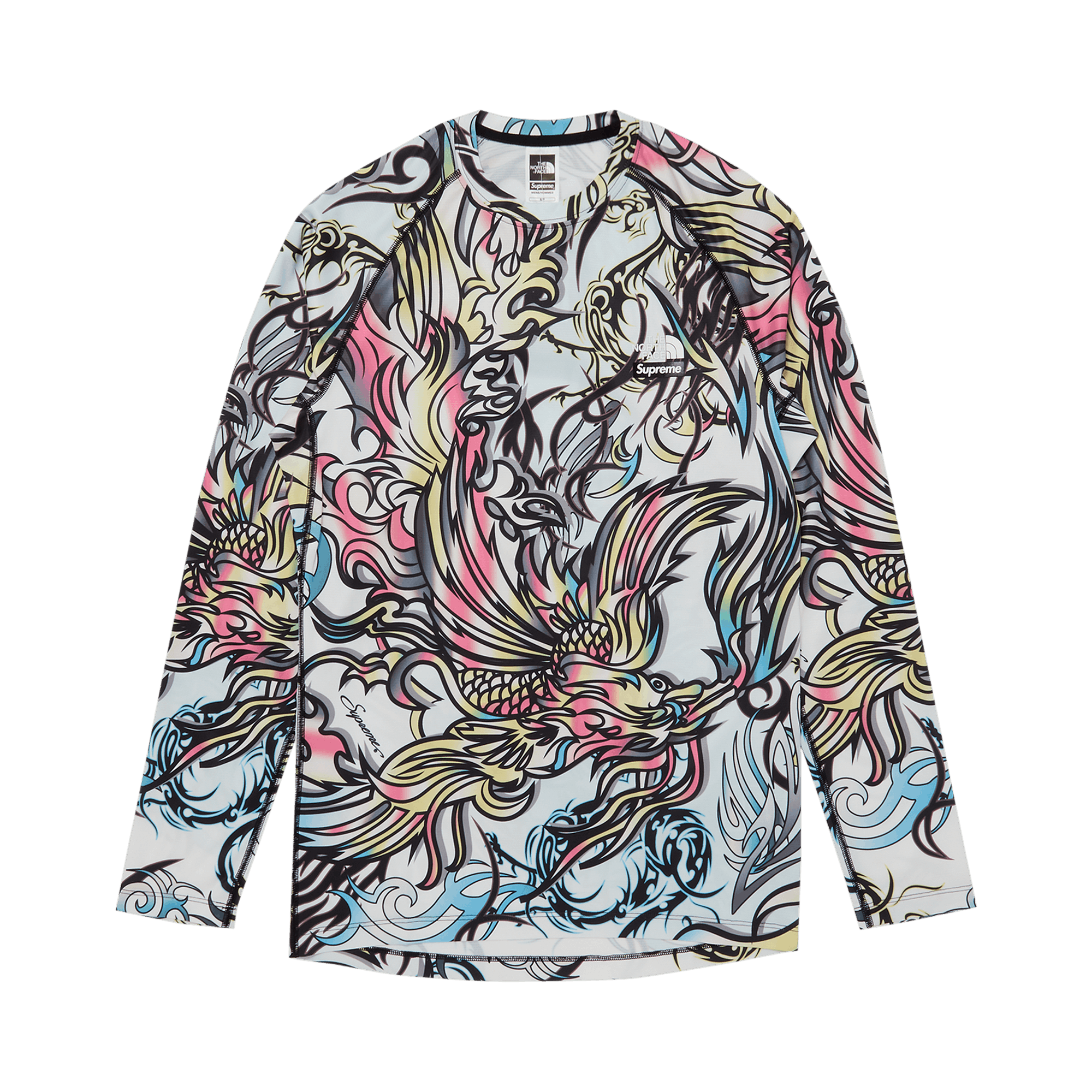 Pre-owned Supreme X The North Face Base Layer Long-sleeve Top 'multicolor Dragon' In Multi-color