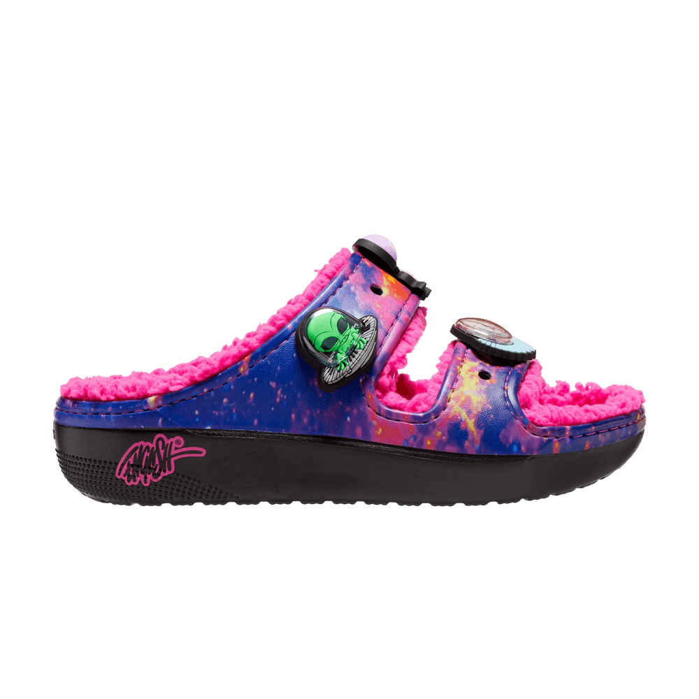 Pre-owned Crocs Ron English X Classic Cozzzy Sandal 'area 54 - Galaxy' In Multi-color