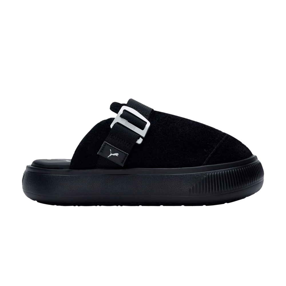Pre-owned Puma Wmns Suede Mayu Mule 'black Silver'