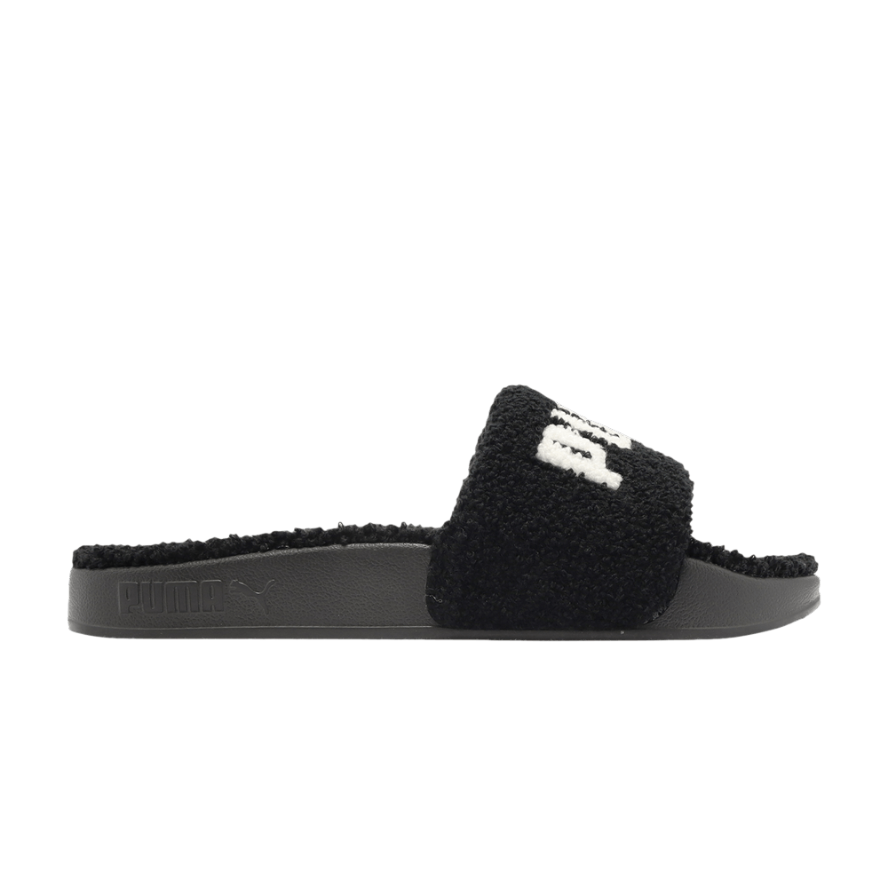 Pre-owned Puma Leadcat 2.0 Sherpa Slide 'black White'