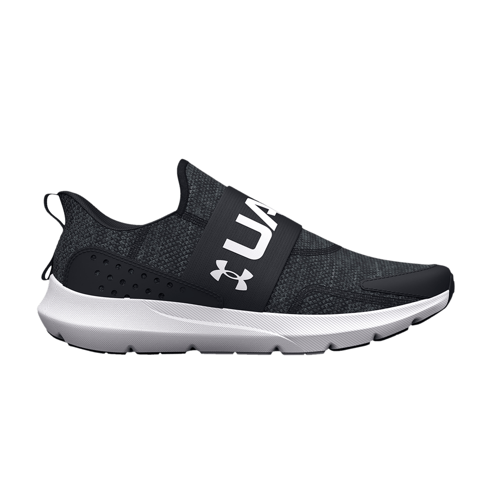 Pre-owned Under Armour Surge 3 Slip Gs 'black White'