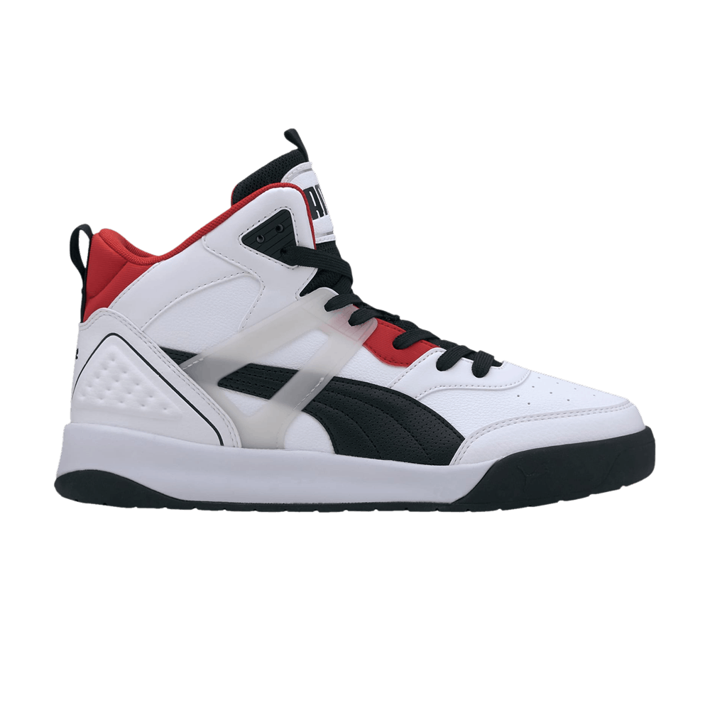 Pre-owned Puma Backcourt Mid 'white Black Red'