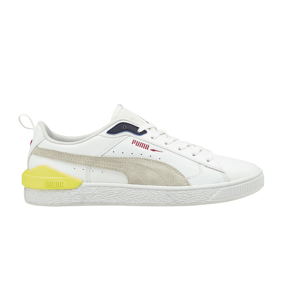 Pre-owned Puma Suede Bloc 'white Yellow Pear'