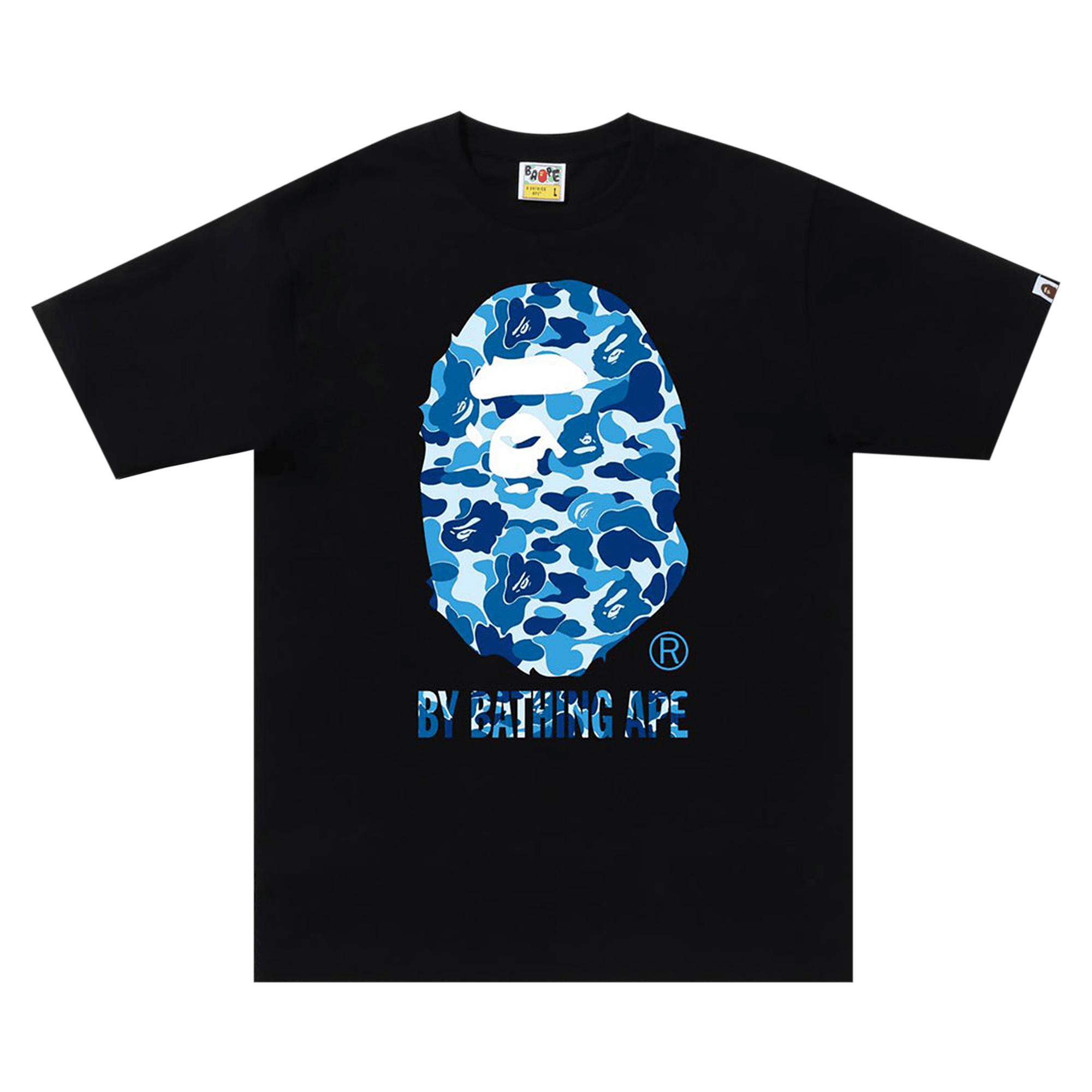 Pre-owned Bape Abc Camo By Bathing Ape Tee 'black/blue'