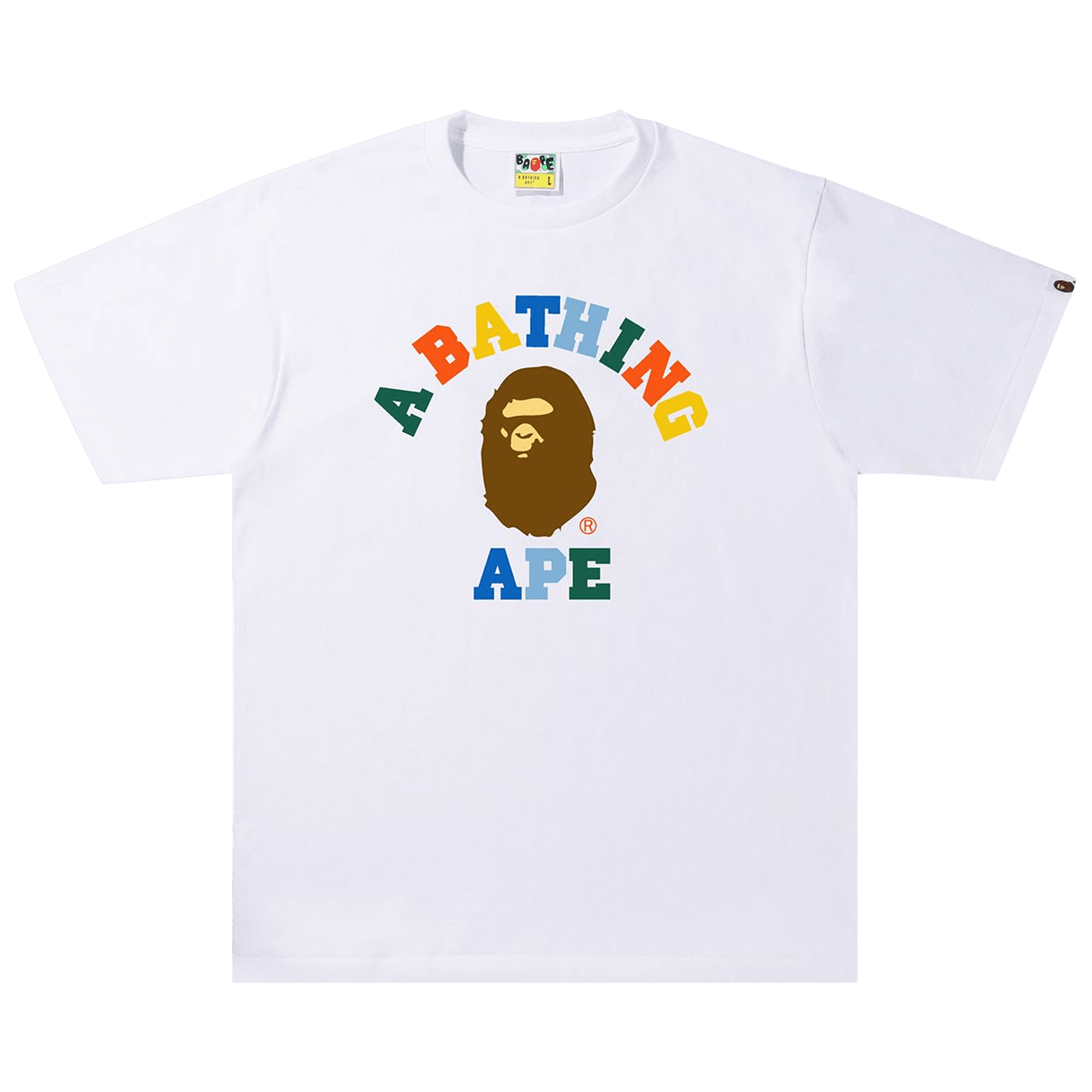 BAPE Colors College Tee 'White'