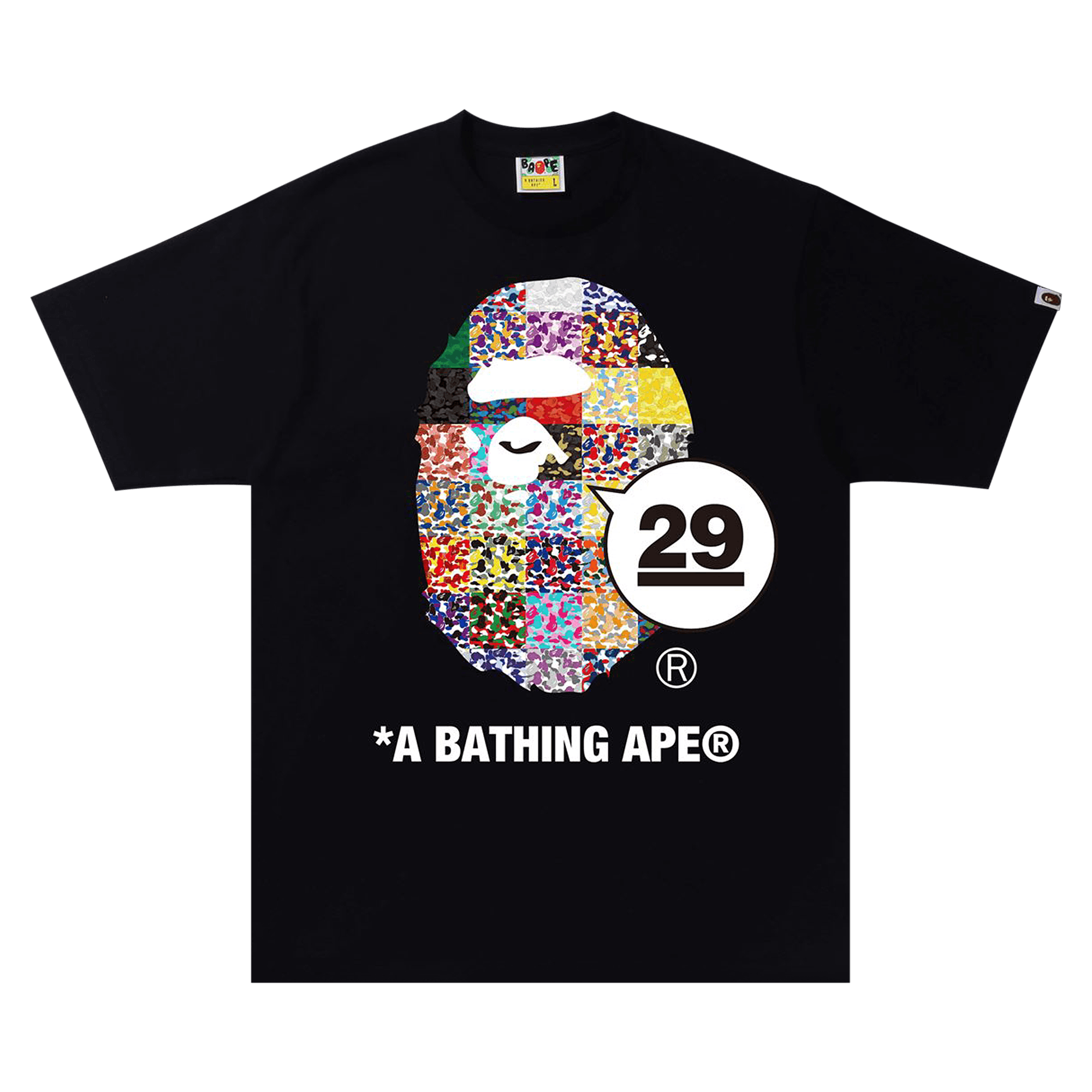 BAPE 29th Anniversary Ape Head Tee 'Black'