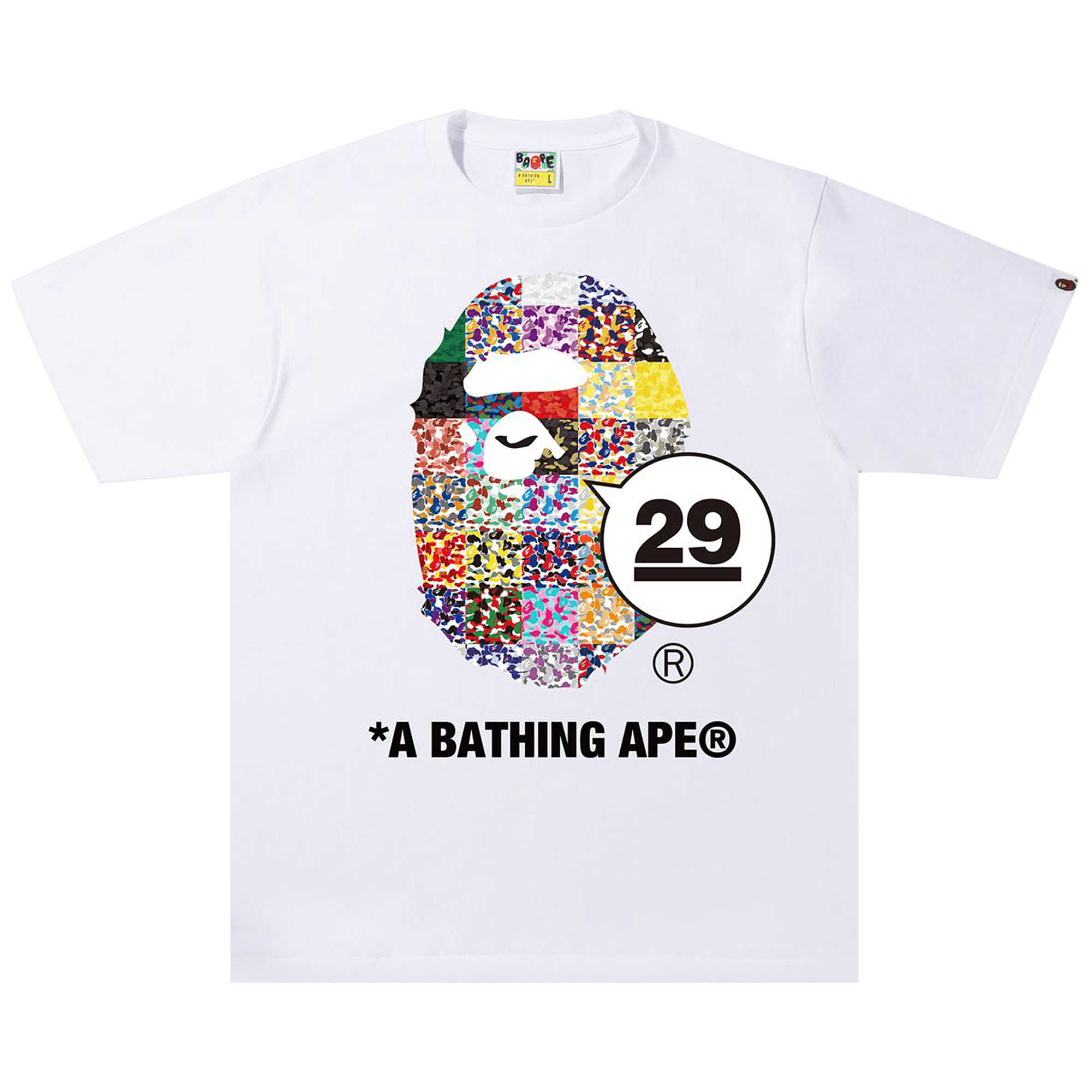 BAPE 29th Anniversary Ape Head Tee 'White'