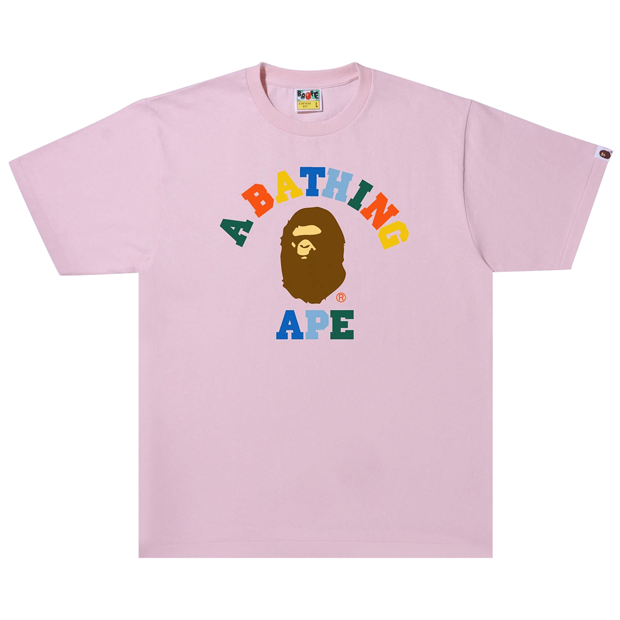 BAPE Colors College Tee 'Pink'