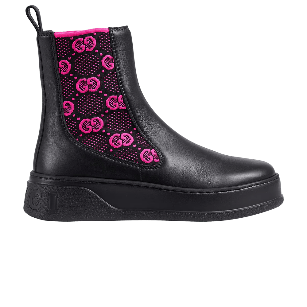 Buy Gucci Boot 'GG Jersey - Black Neon Green' - 718713 AAA8L 1065