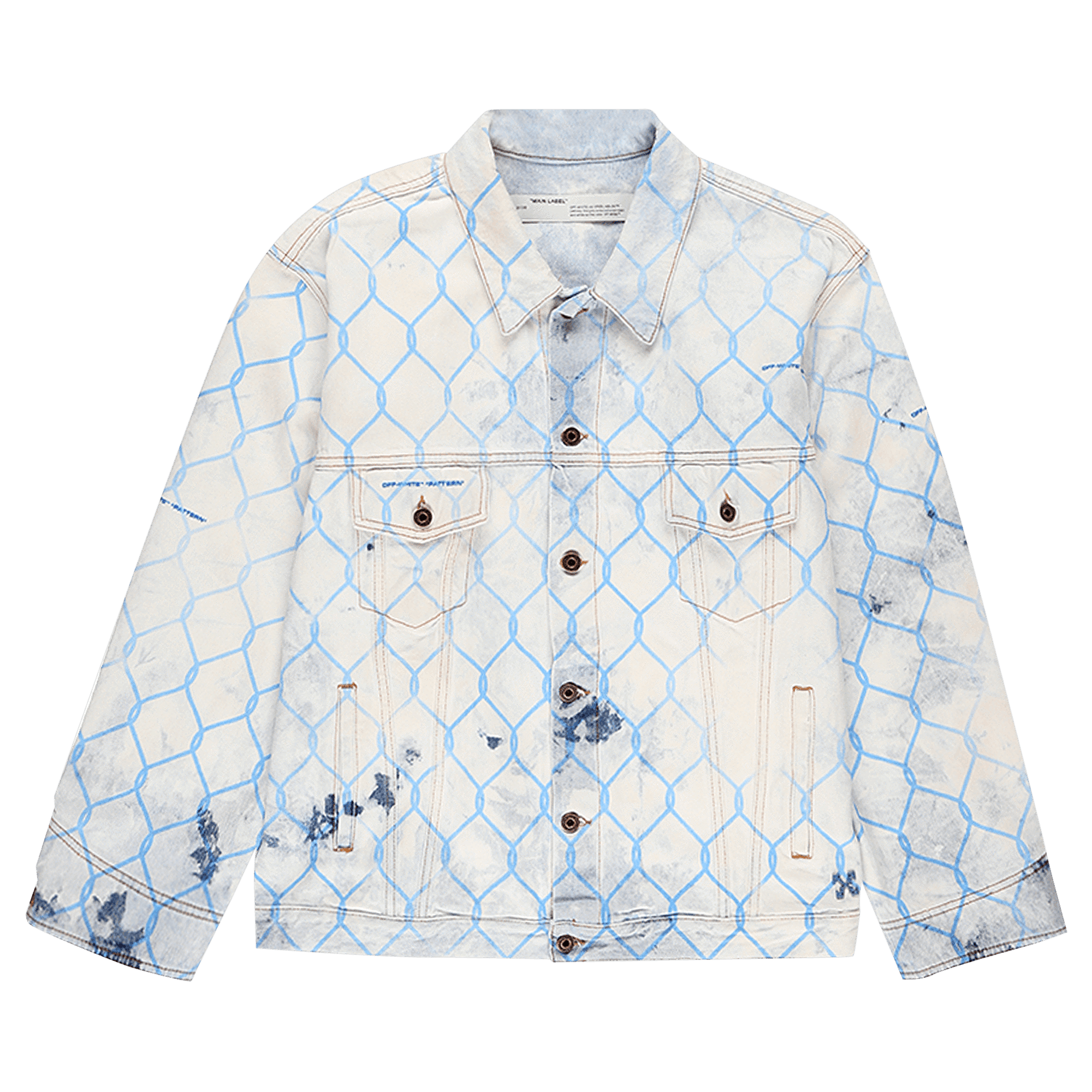 Off-White Fence Jean Jacket 'Blue'