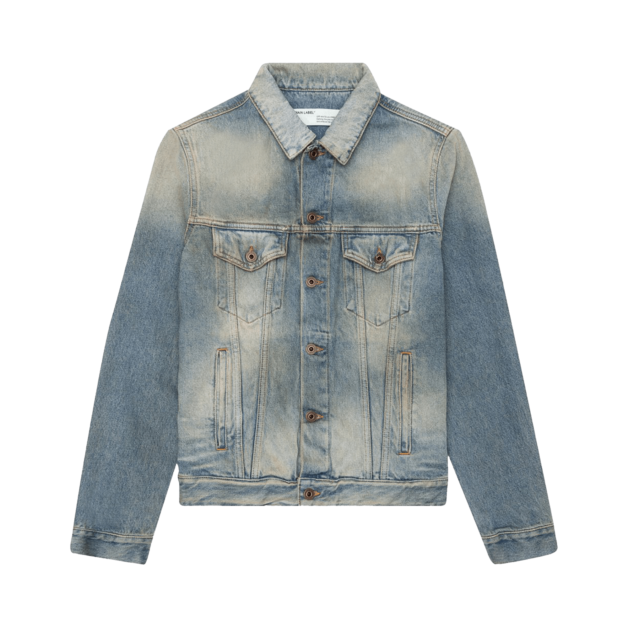 Off-White Airport Tape Slim Jeans Jacket 'Vintage Wash'