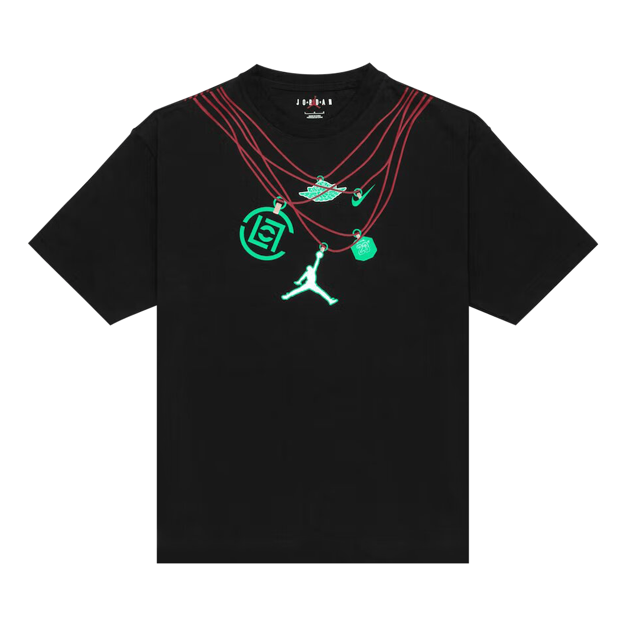 Pre-owned Air Jordan X Clot Jade T-shirt 'black'