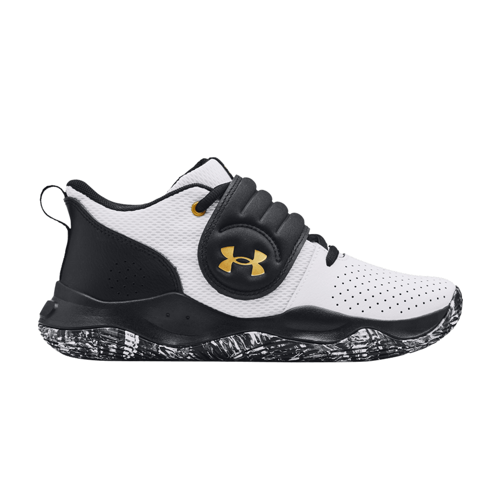 Pre-owned Under Armour Zone Bb Gs 'white Black Gold'