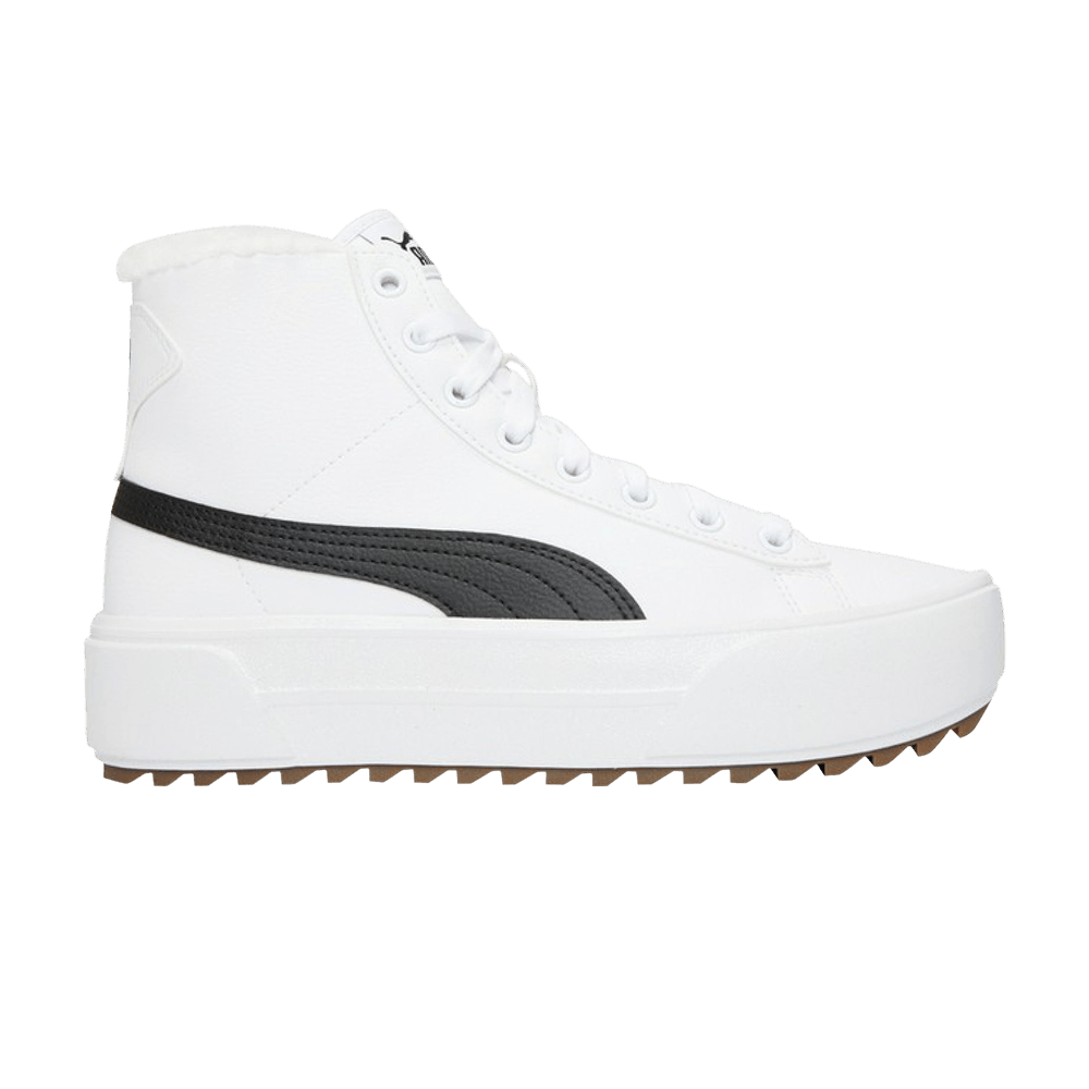 Pre-owned Puma Wmns Kaia Mid 'fur - White Black'