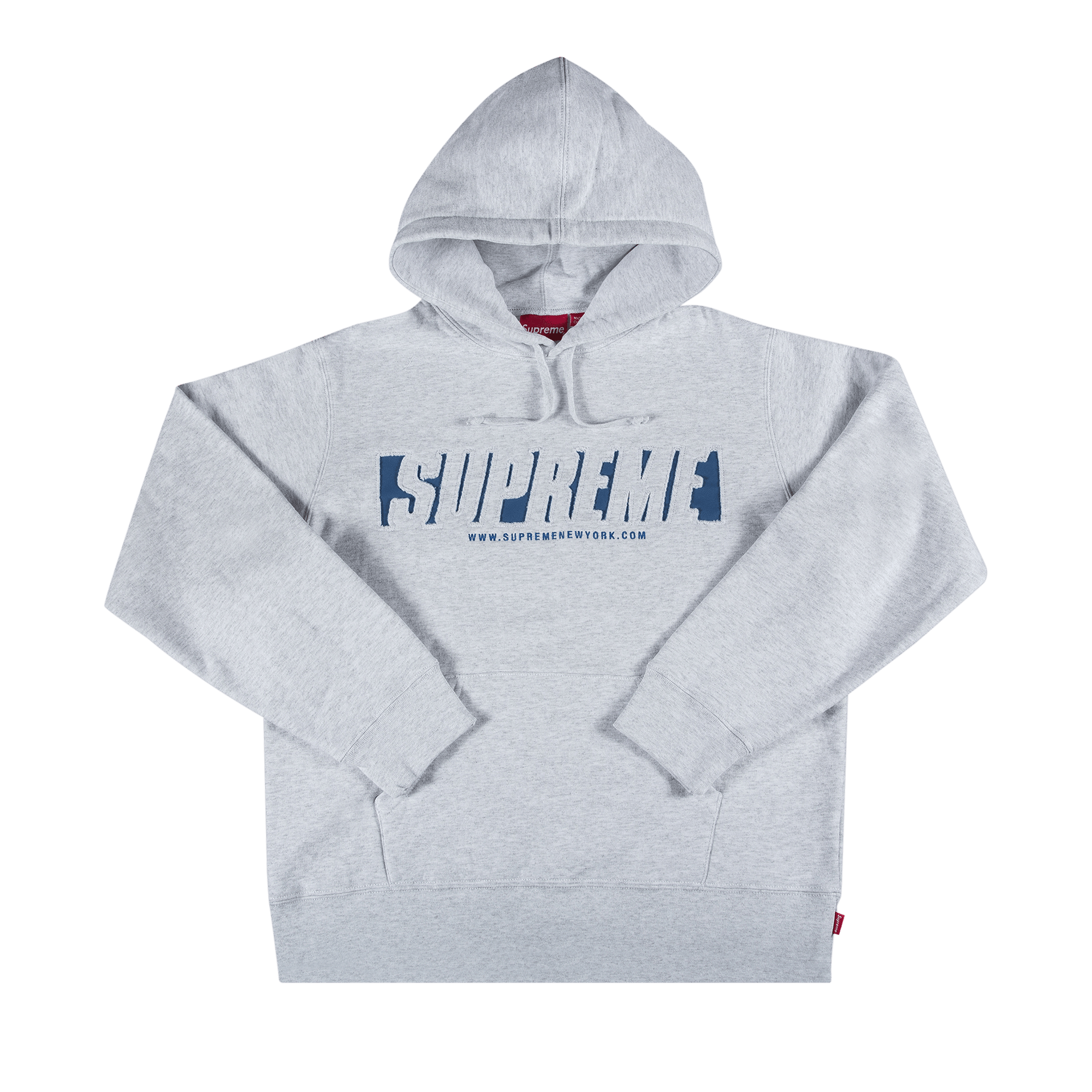 Supreme Reflective Cutout Hooded Sweatshirt 'Ash Grey'