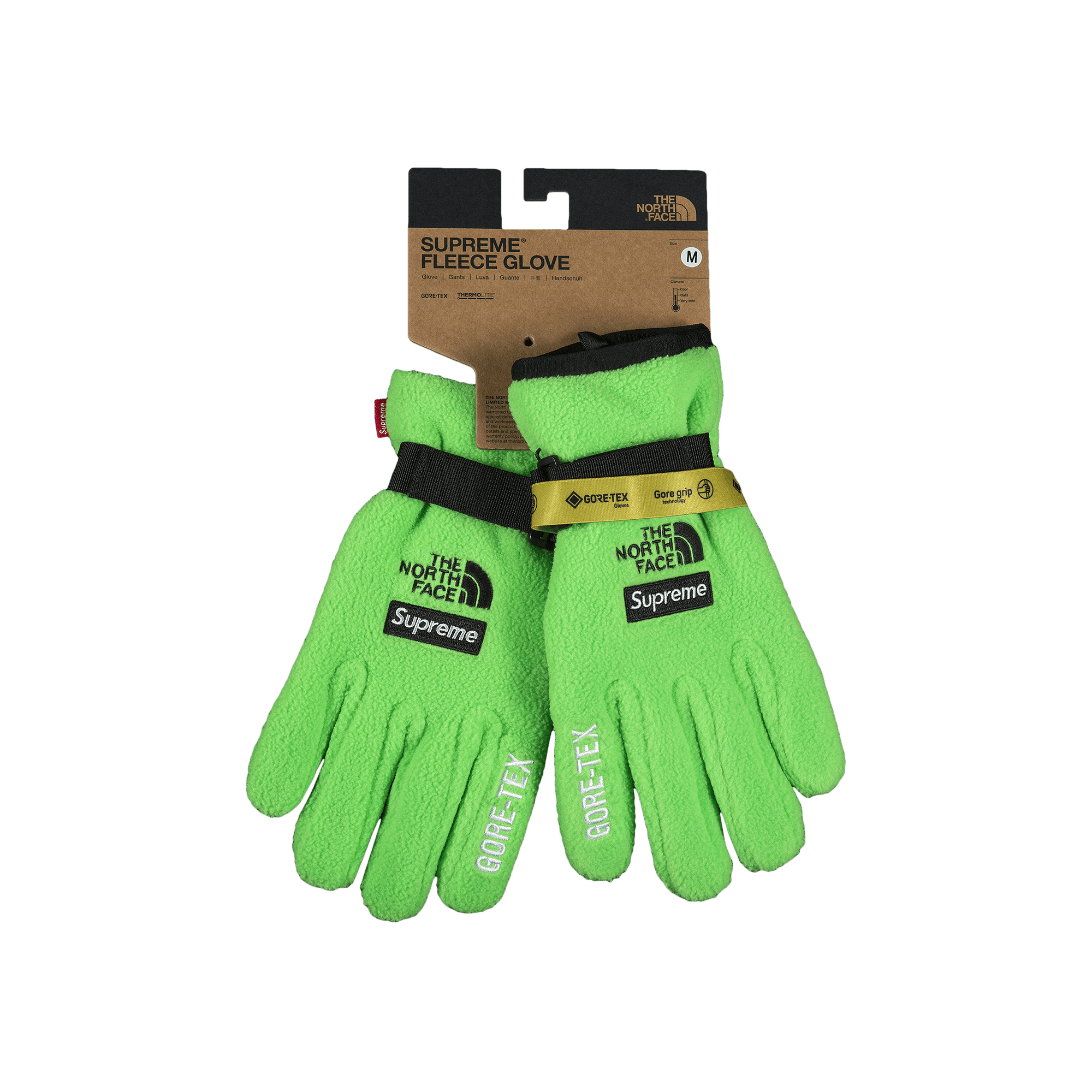Supreme x The North Face RTG Fleece Glove 'Bright Green'