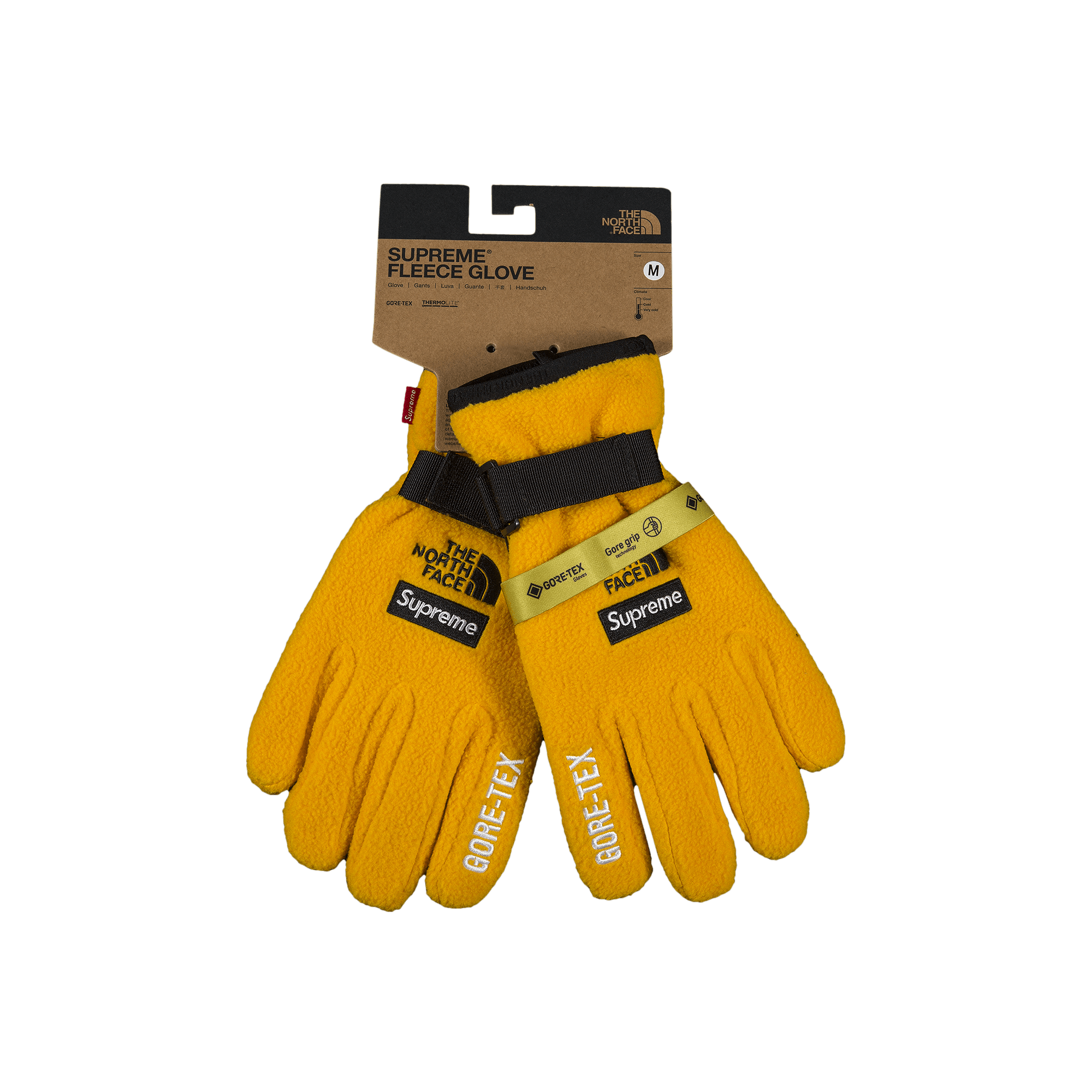 Supreme x The North Face RTG Fleece Glove 'Gold'