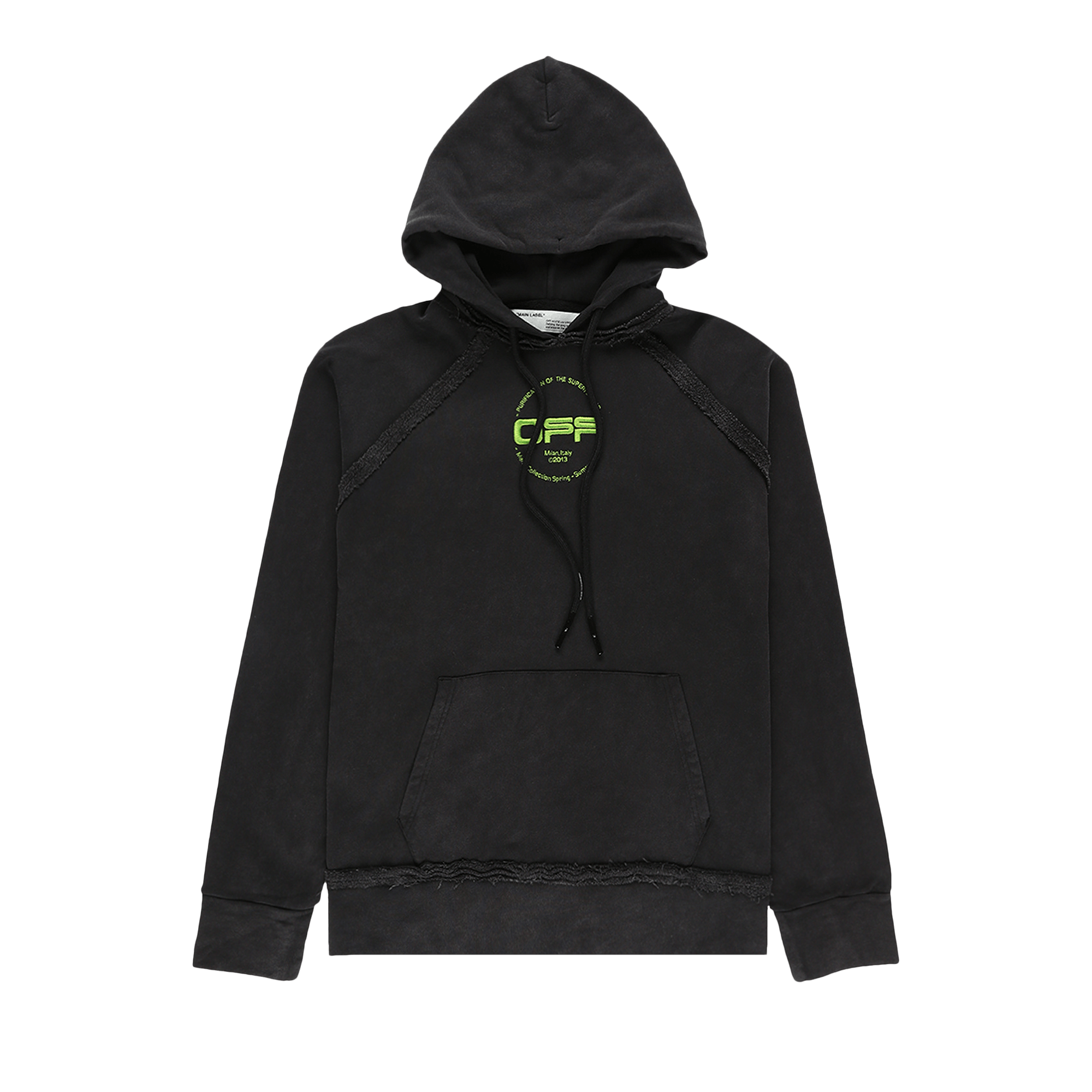Off-White Hand Logo Incompiuto Hoodie 'Black'