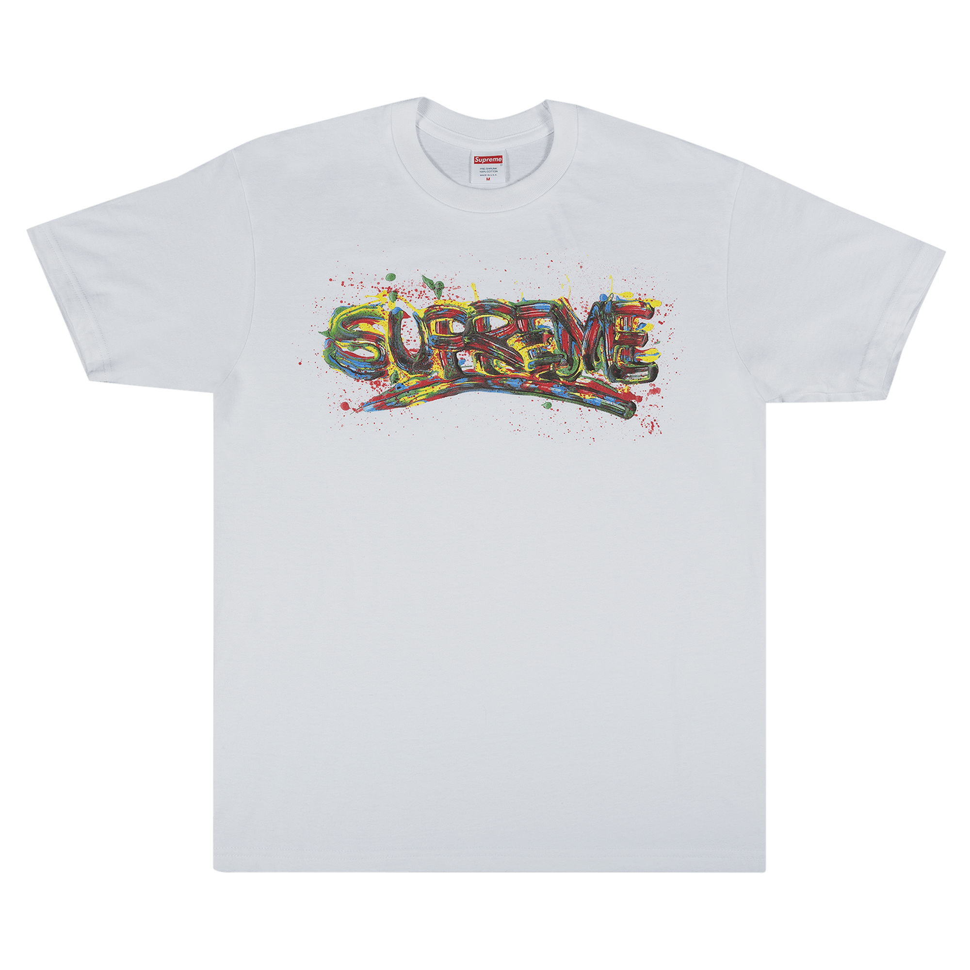 Supreme Paint Logo Tee 'White'