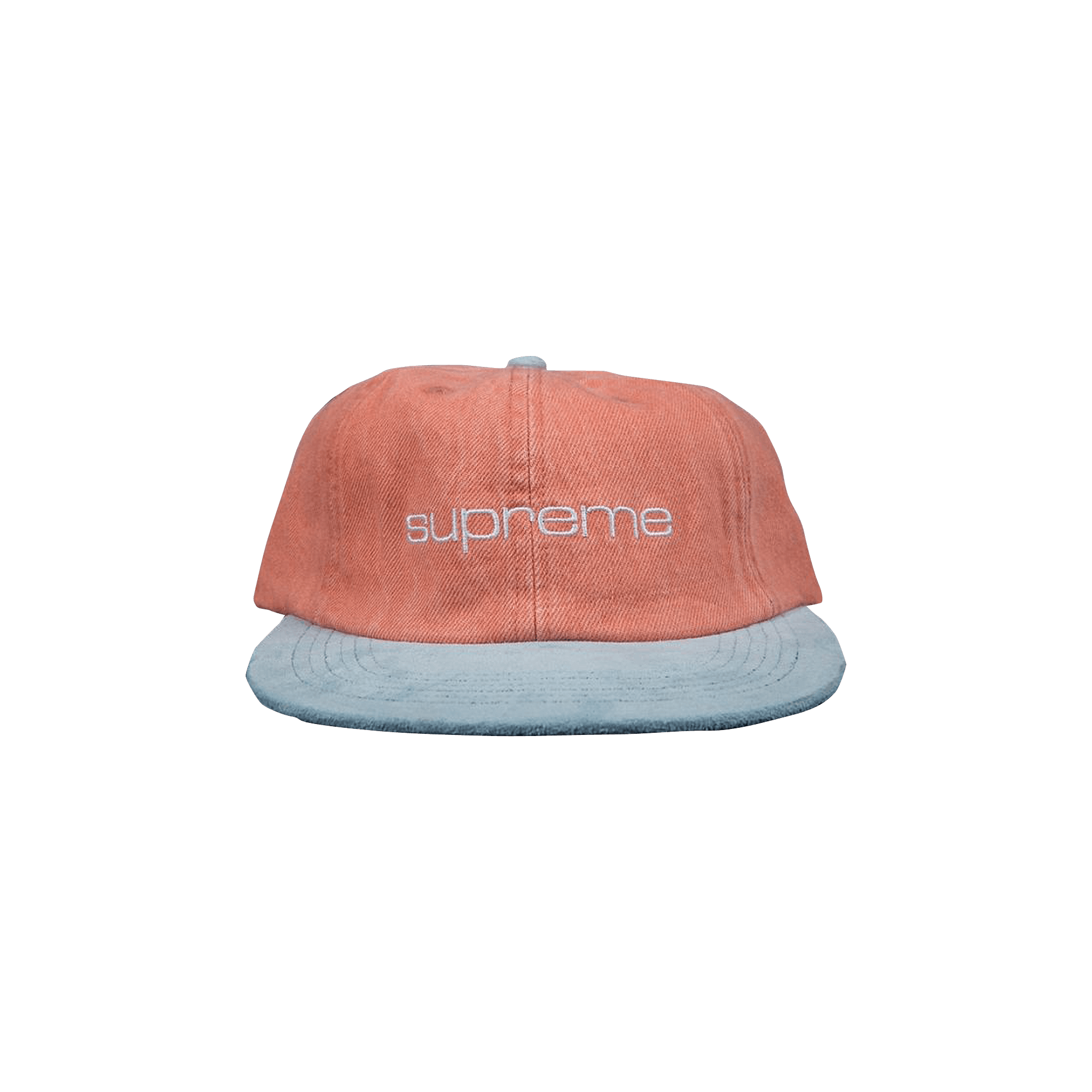 Supreme Denim Suede Compact Logo 6-Panel 'Pink'