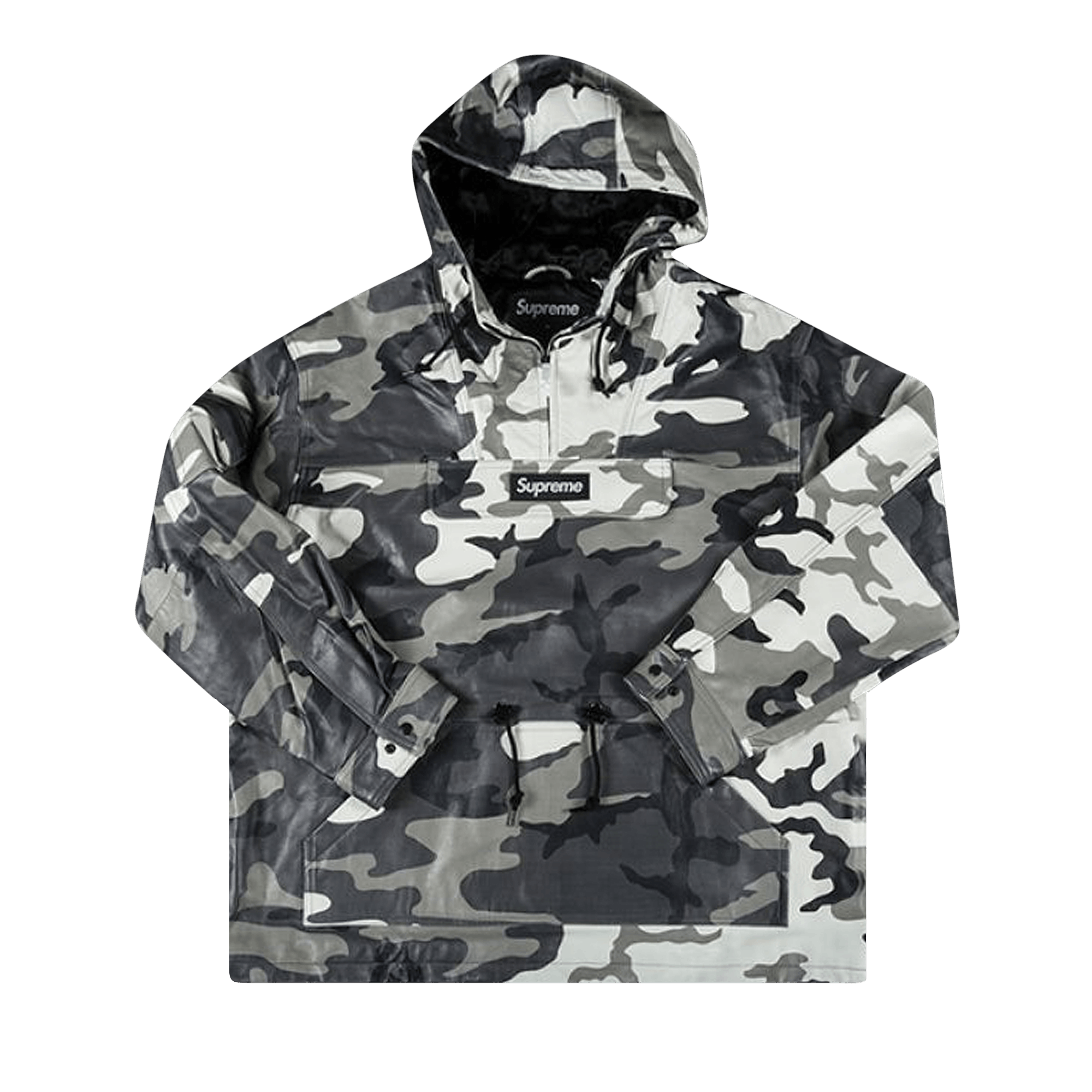 Supreme Leather Anorak 'Snow Camo'