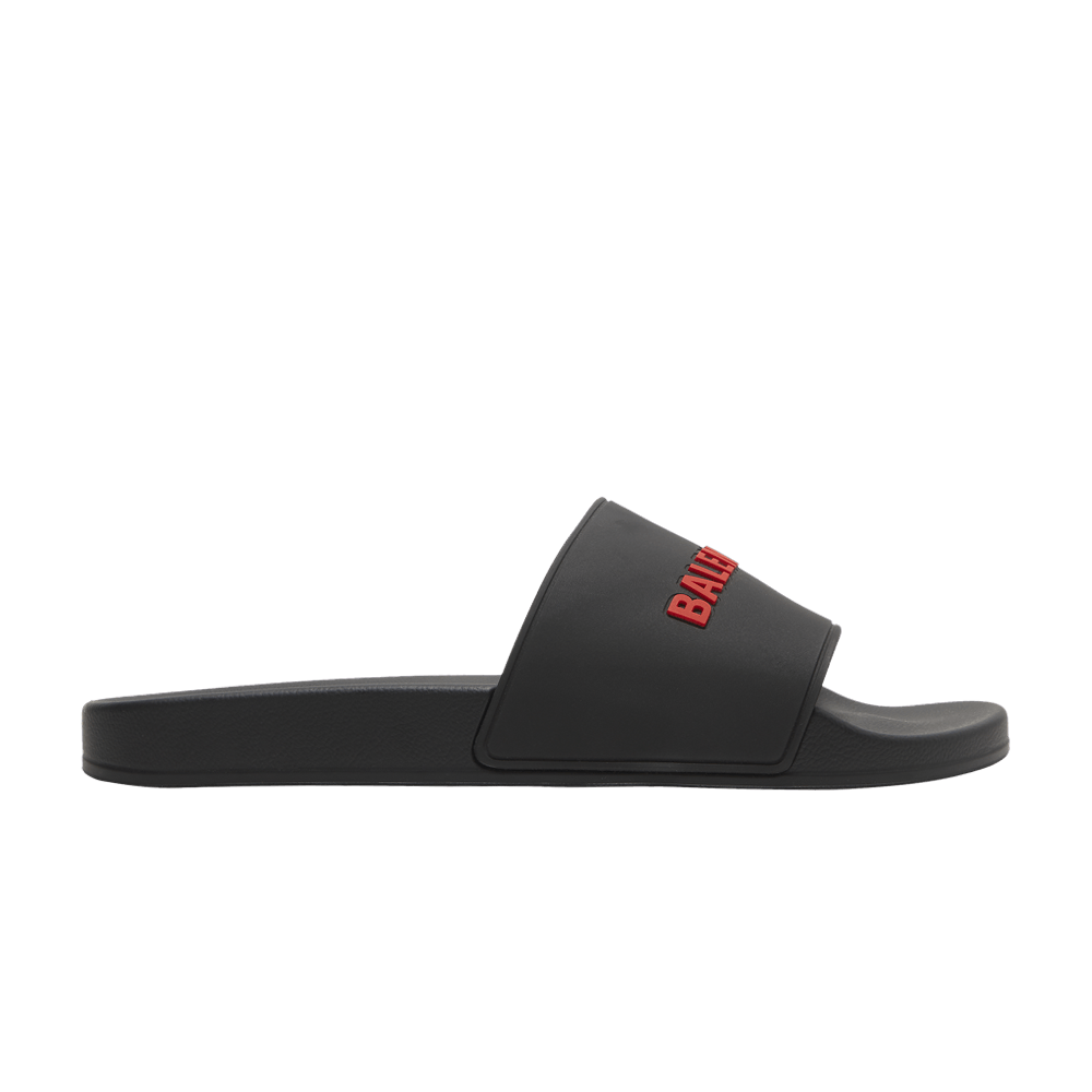 【Balenciaga】POOL SLIDE LOGO◆565826W1S80 Balenciaga logo-embossed Pool Slides | Black | FARFETCH