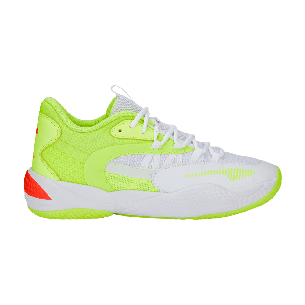 Pre-owned Puma Court Rider 2.0 Glow Stick 'white Lime Squeeze'