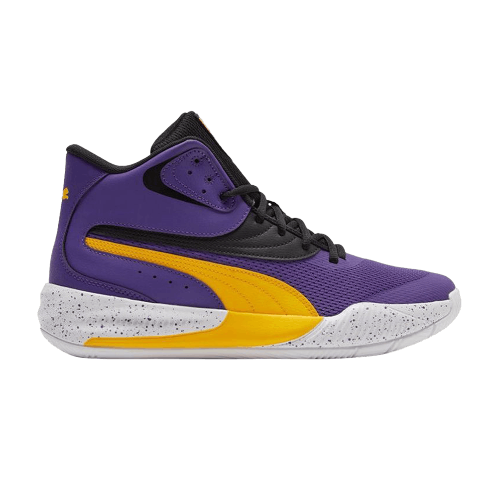 Pre-owned Puma Triple Mid Splatter 'prism Violet Spectra Yellow' In Purple