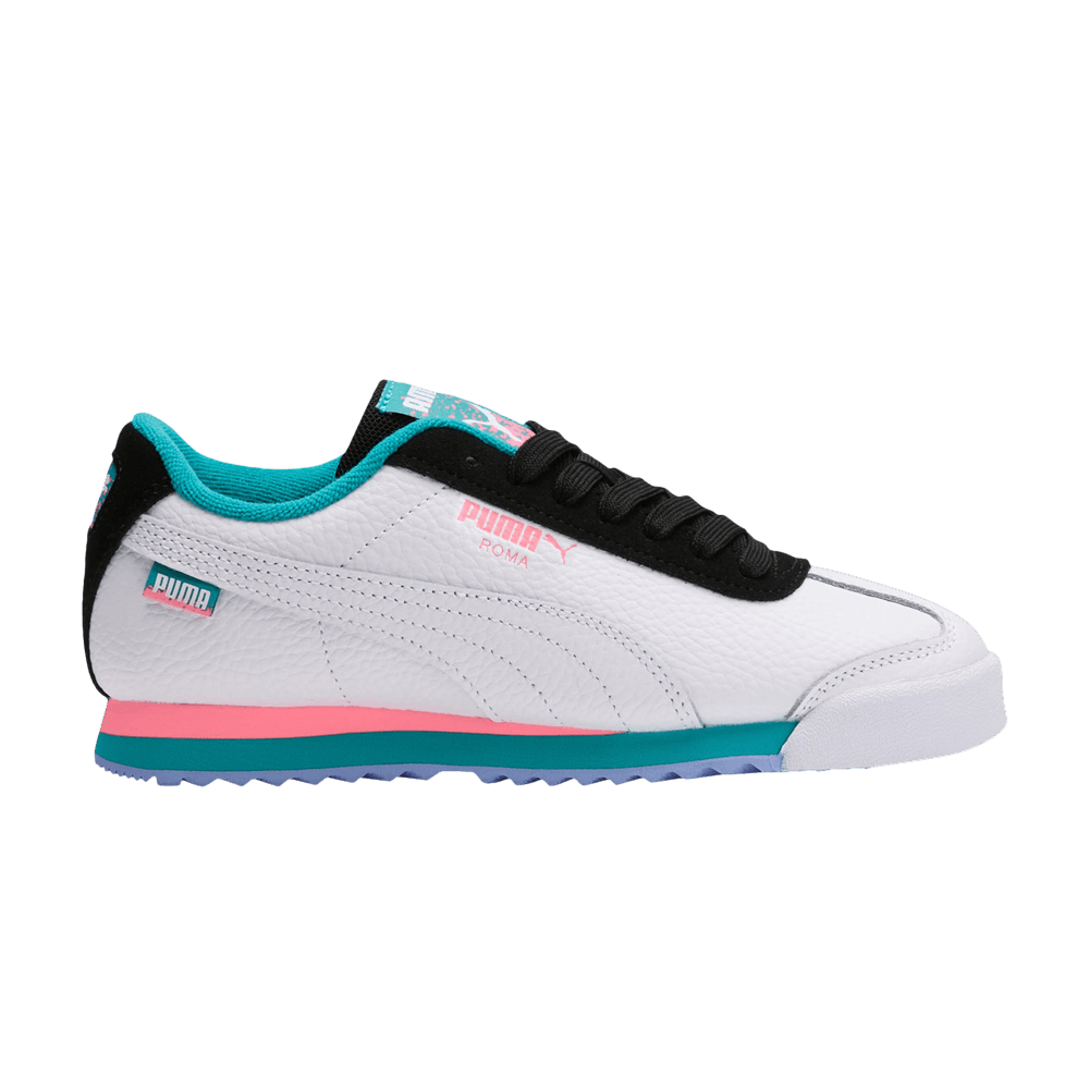 Pre-owned Puma Roma Basic Big Kid 'fandom' In White