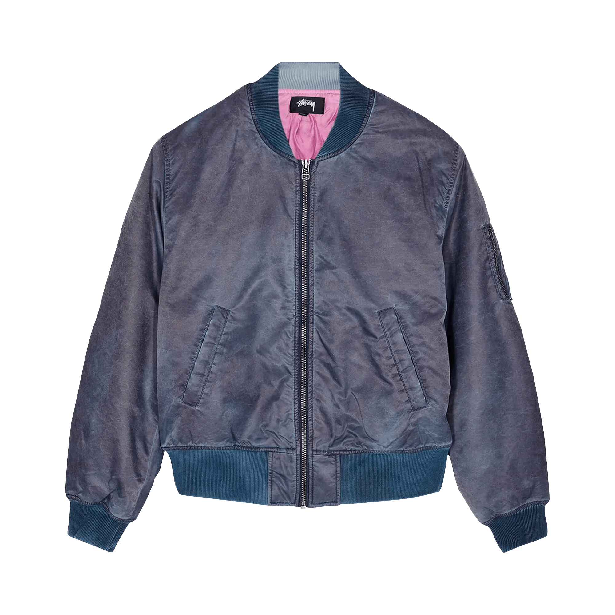 Stussy Dyed Nylon Bomber 'Navy'