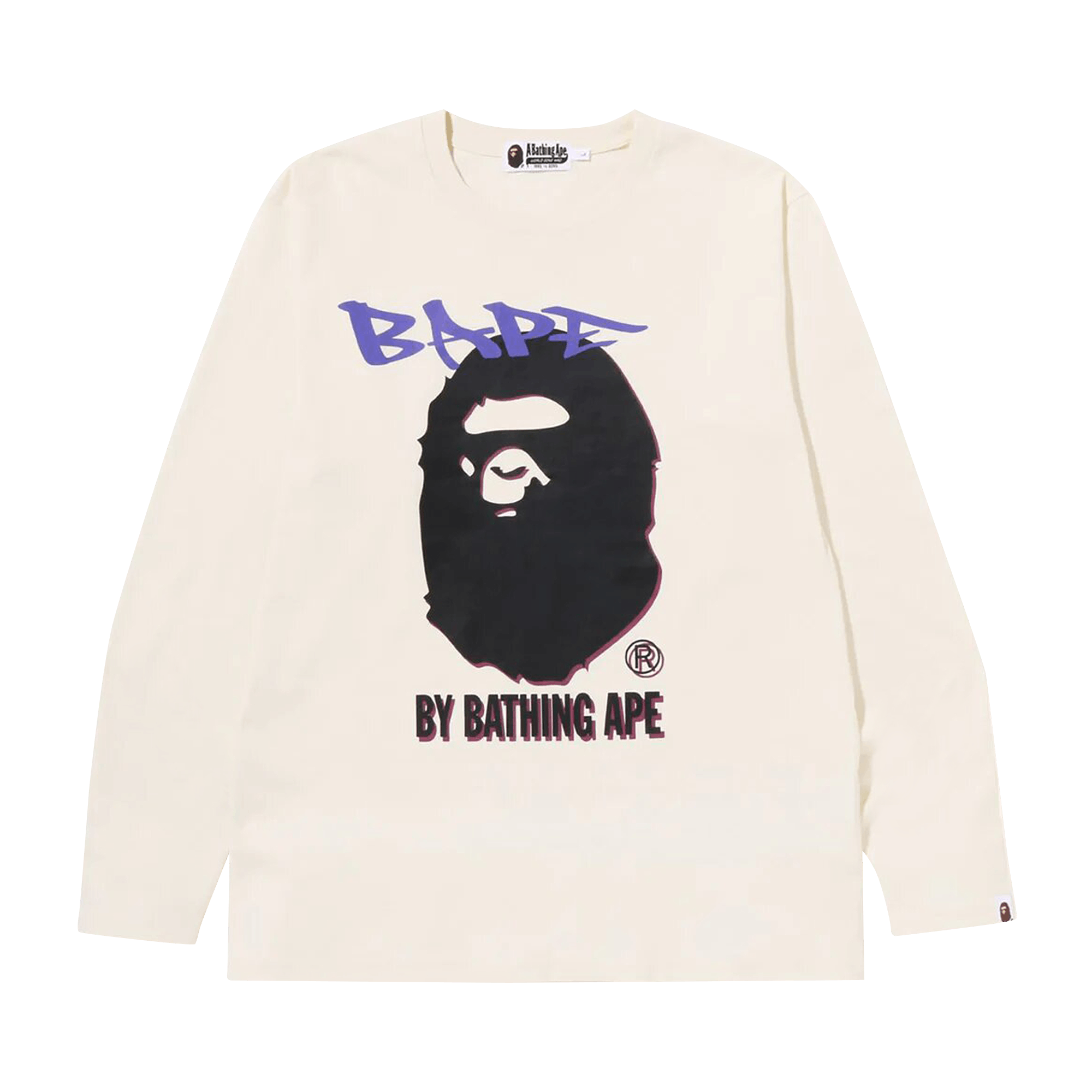 BAPE Double Print Long-Sleeve Tee 'Ivory'