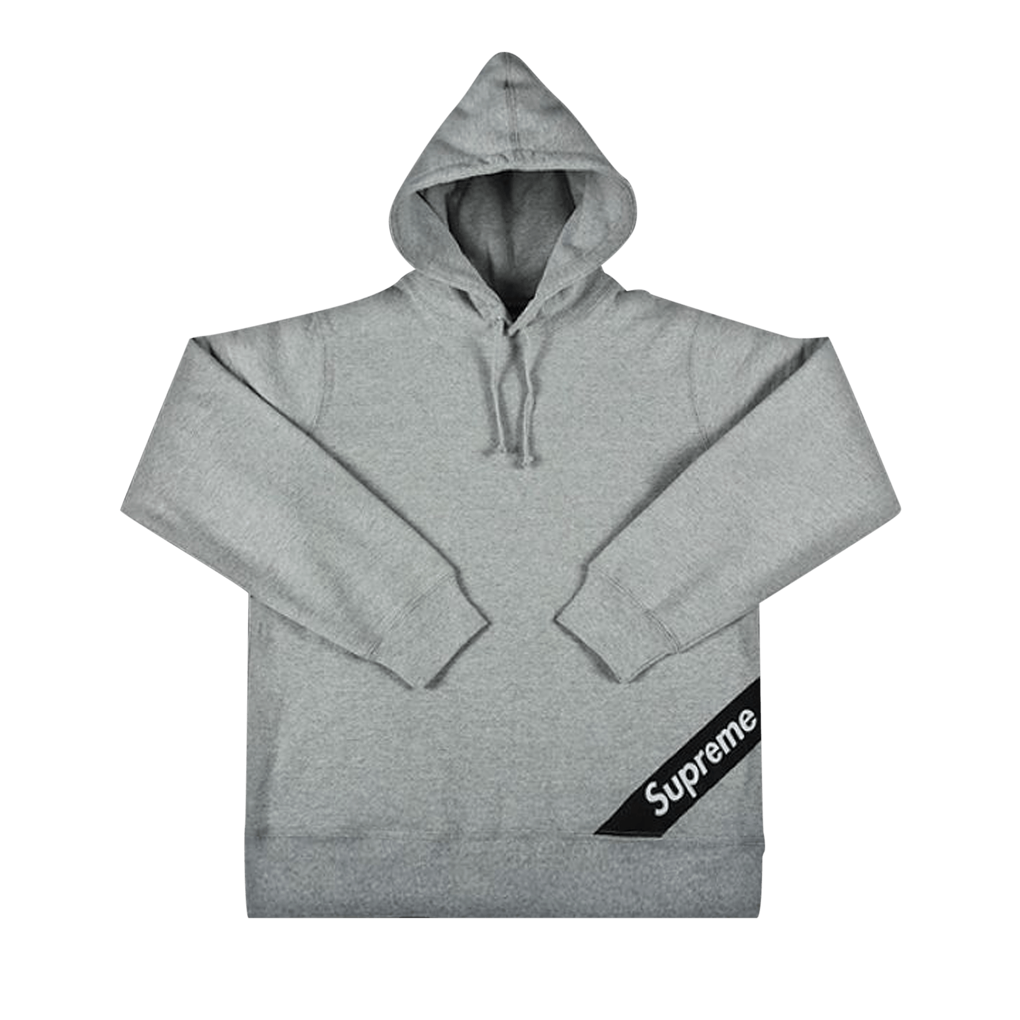 Supreme Corner Label Hooded Sweatshirt 'Heather Grey'